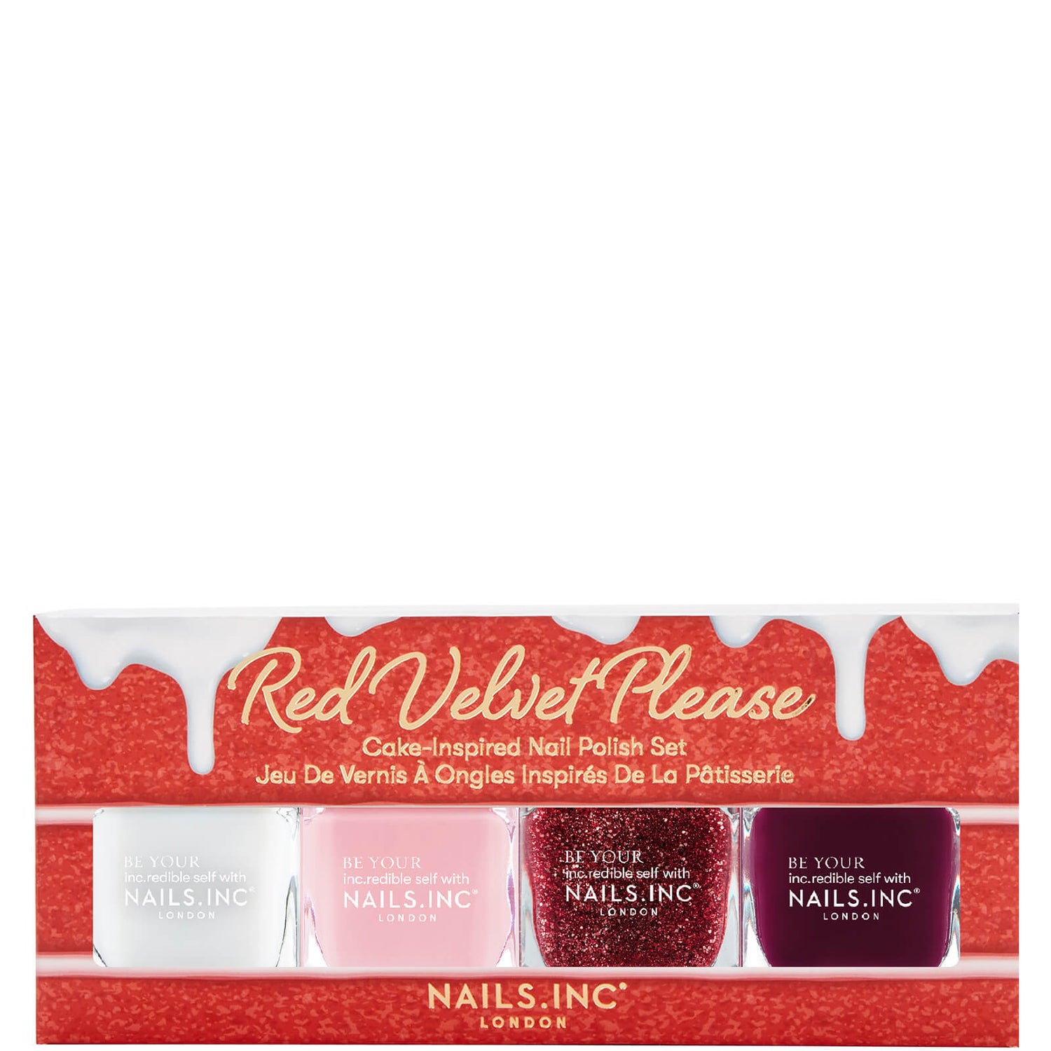 nails inc. Red Velvet Please Nail Polish Set