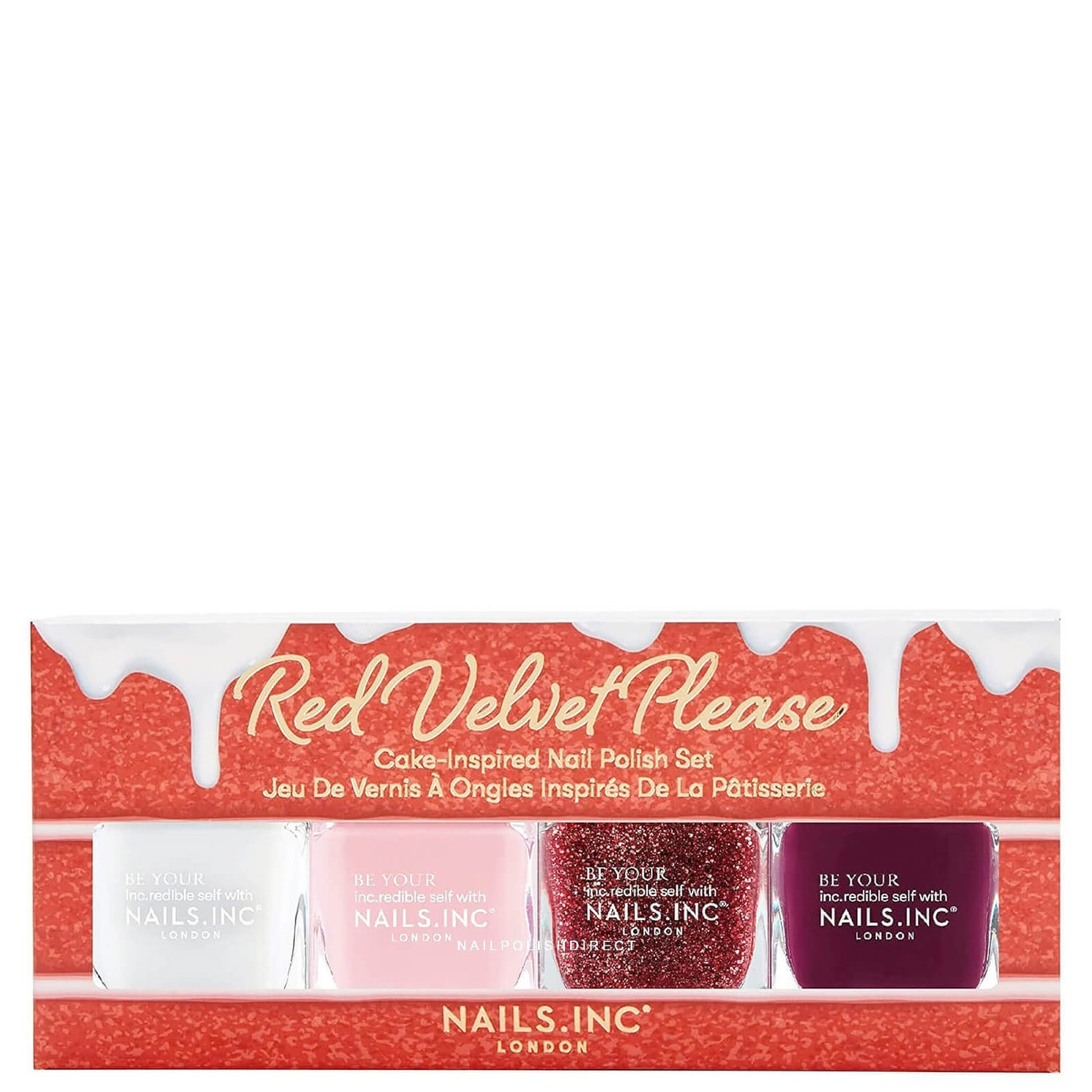 nails inc. Red Velvet Please Nail Polish Set LOOKFANTASTIC