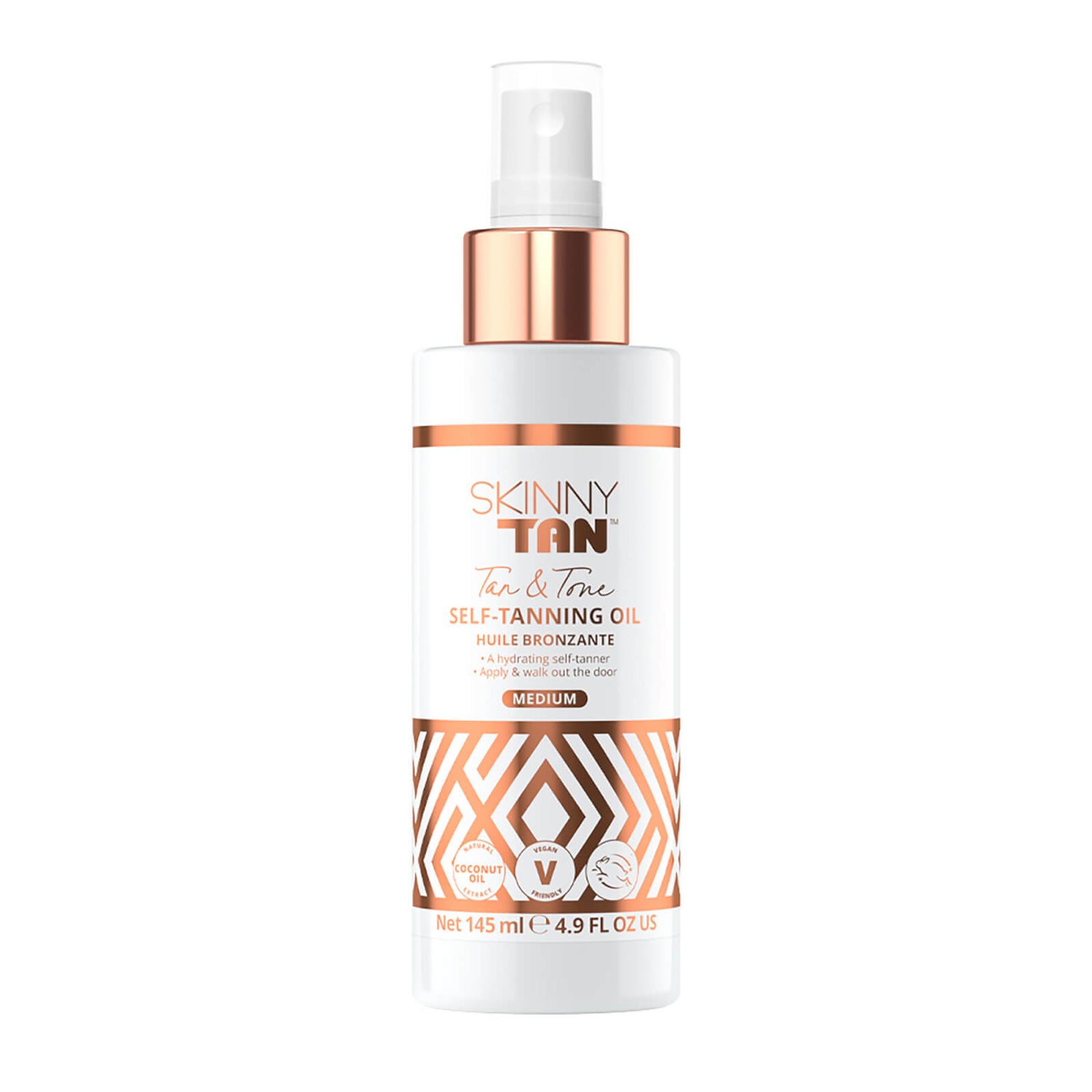 Skinny Tan Tan & Tone Self Tanning Oil Medium 145ml LOOKFANTASTIC