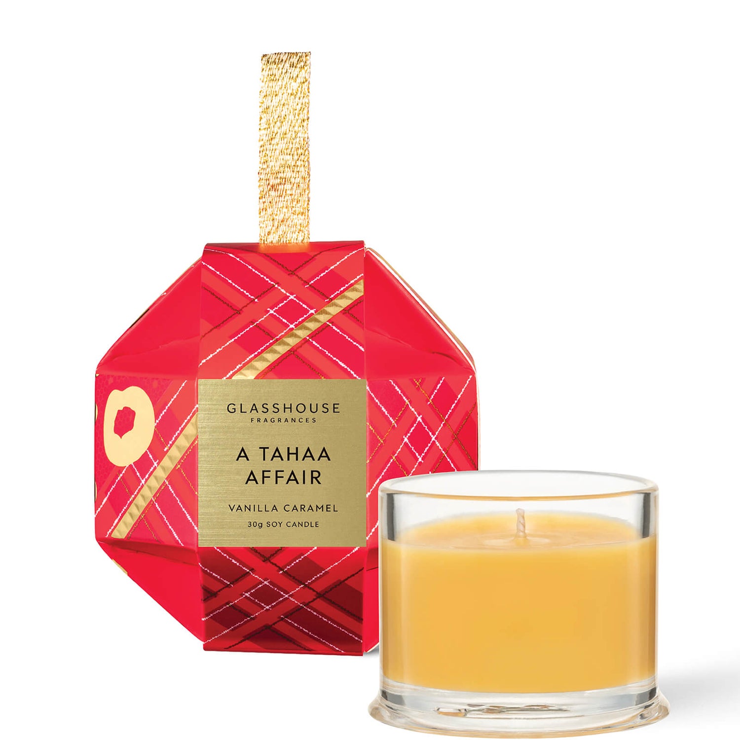 Glasshouse Fragrances Christmas A Tahaa Affair Bauble Candle 30g