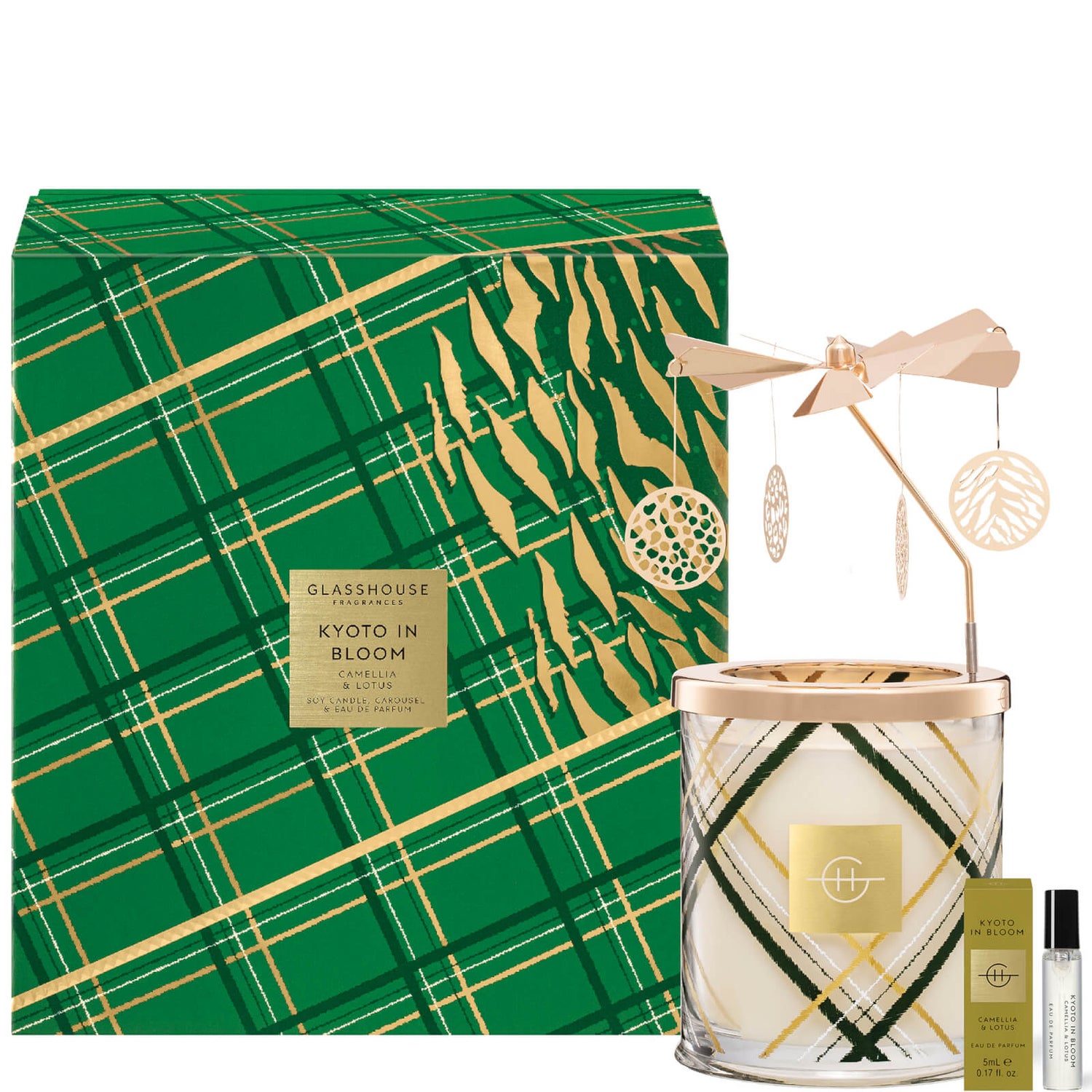 Glasshouse Fragrances Christmas Kyoto in Bloom Candle 380g with