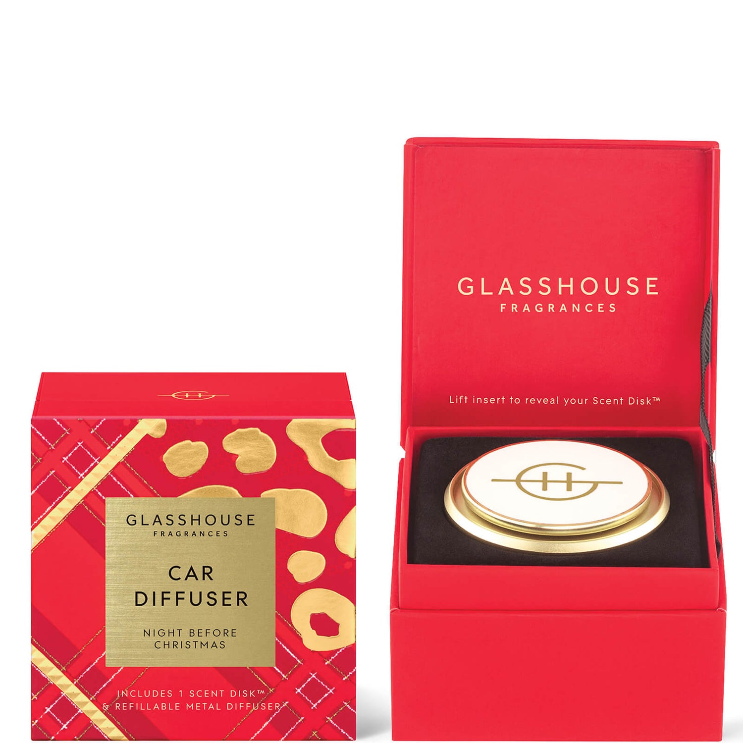 Glasshouse Fragrances Christmas Night Before Christmas Gold Car