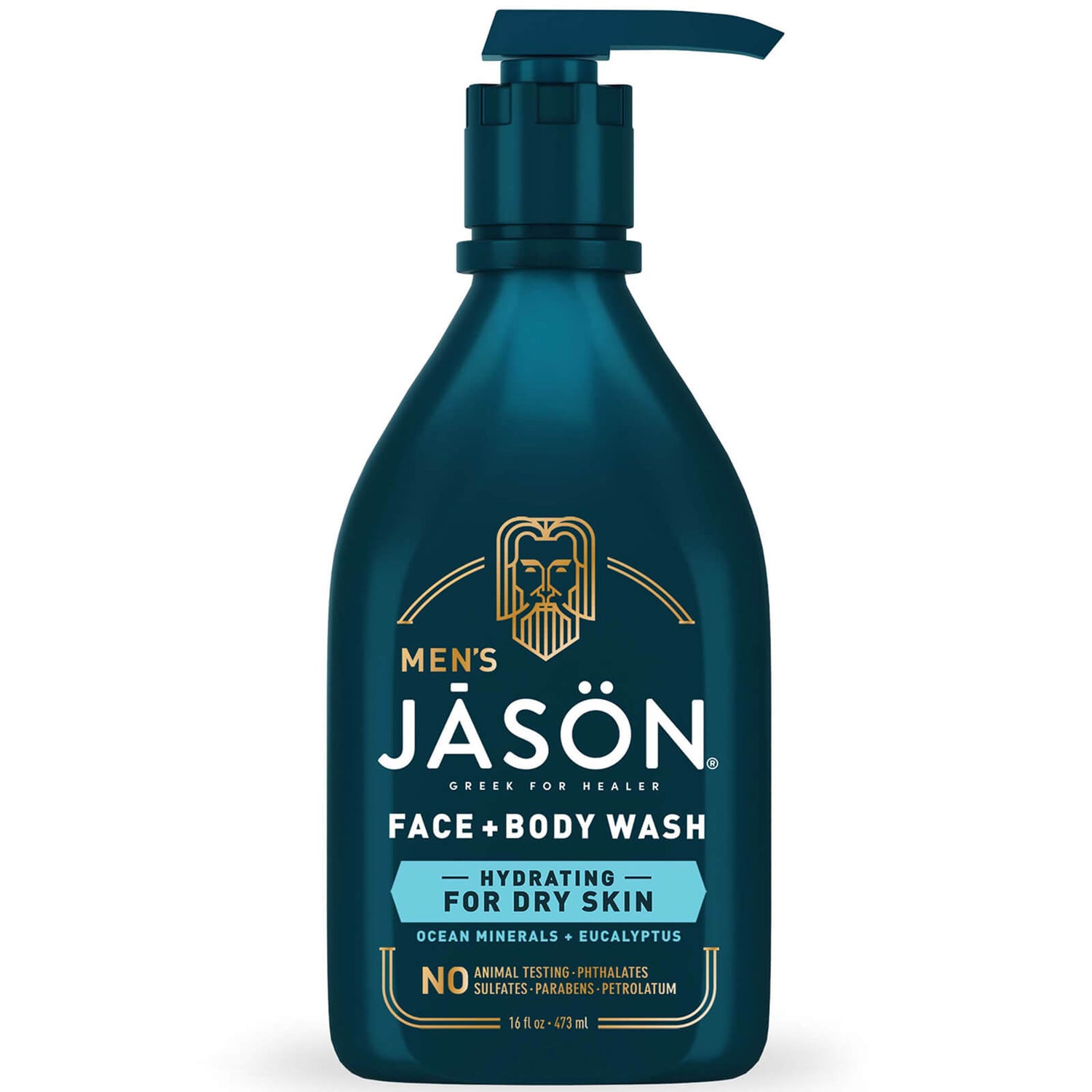 JASON Men's Hydrating Face and Body Wash 473ml LOOKFANTASTIC