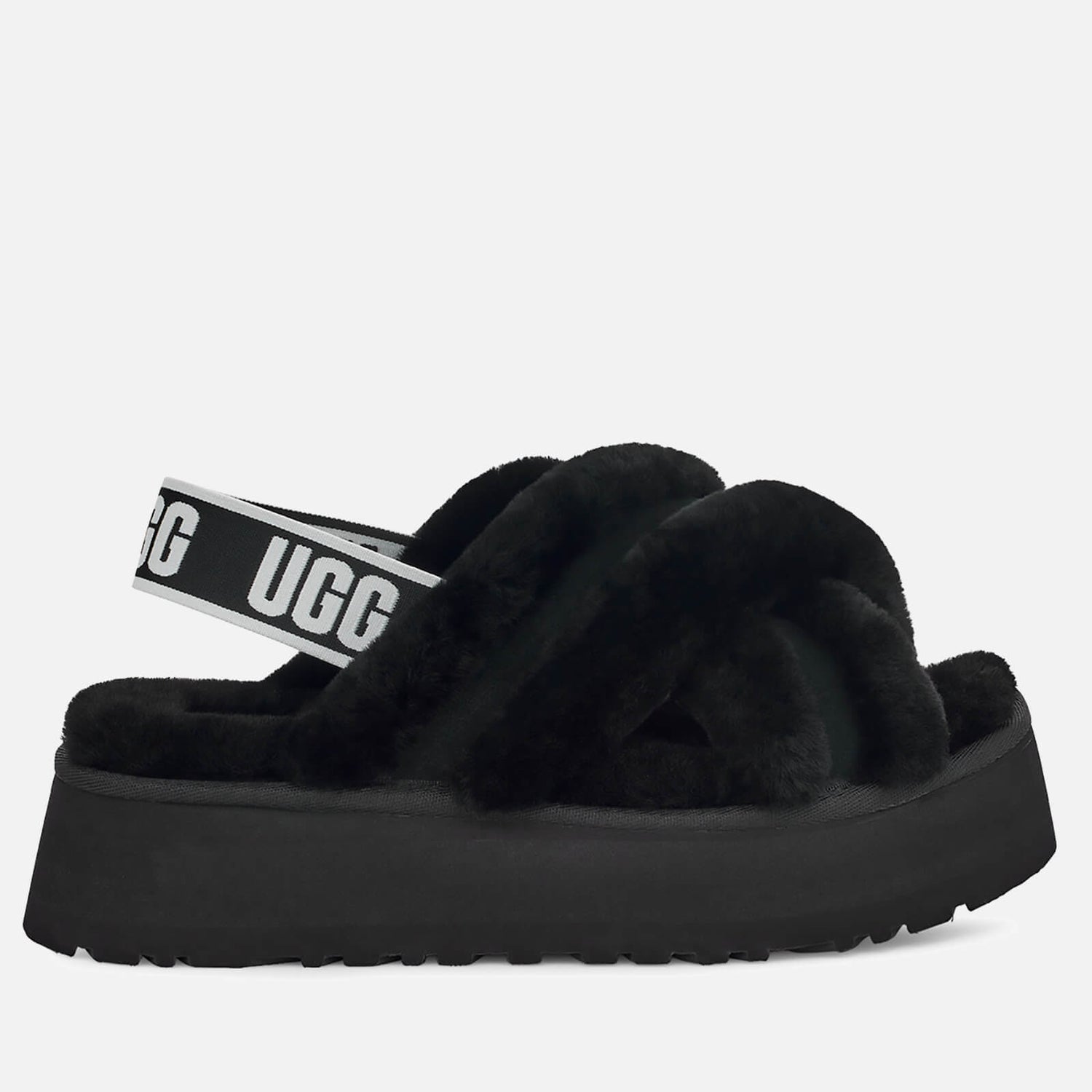 UGG Disco Cross Suede and Sheepskin Slipper Sliders | TheHut.com