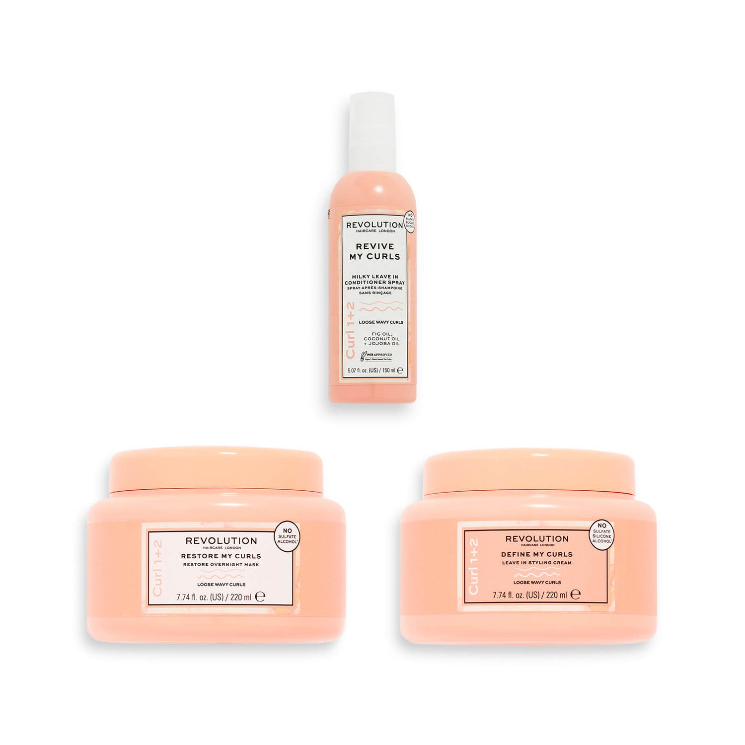 Revolution Hair Treatment & Styling Set for Light Curls  Revolution Beauty