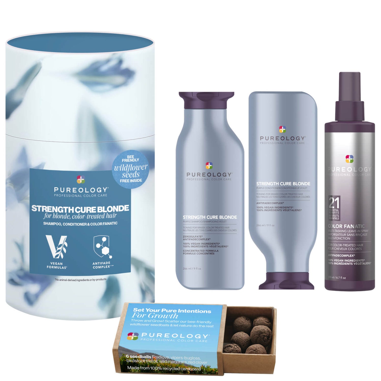 Pureology Strength Cure Blonde Gift Set (Worth £72.70) LOOKFANTASTIC