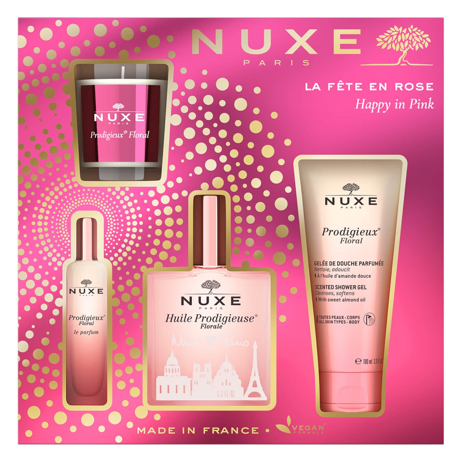 NUXE Huile Prodigieuse Florale Happy in Pink Gift Set - Entrega GRÁTIS