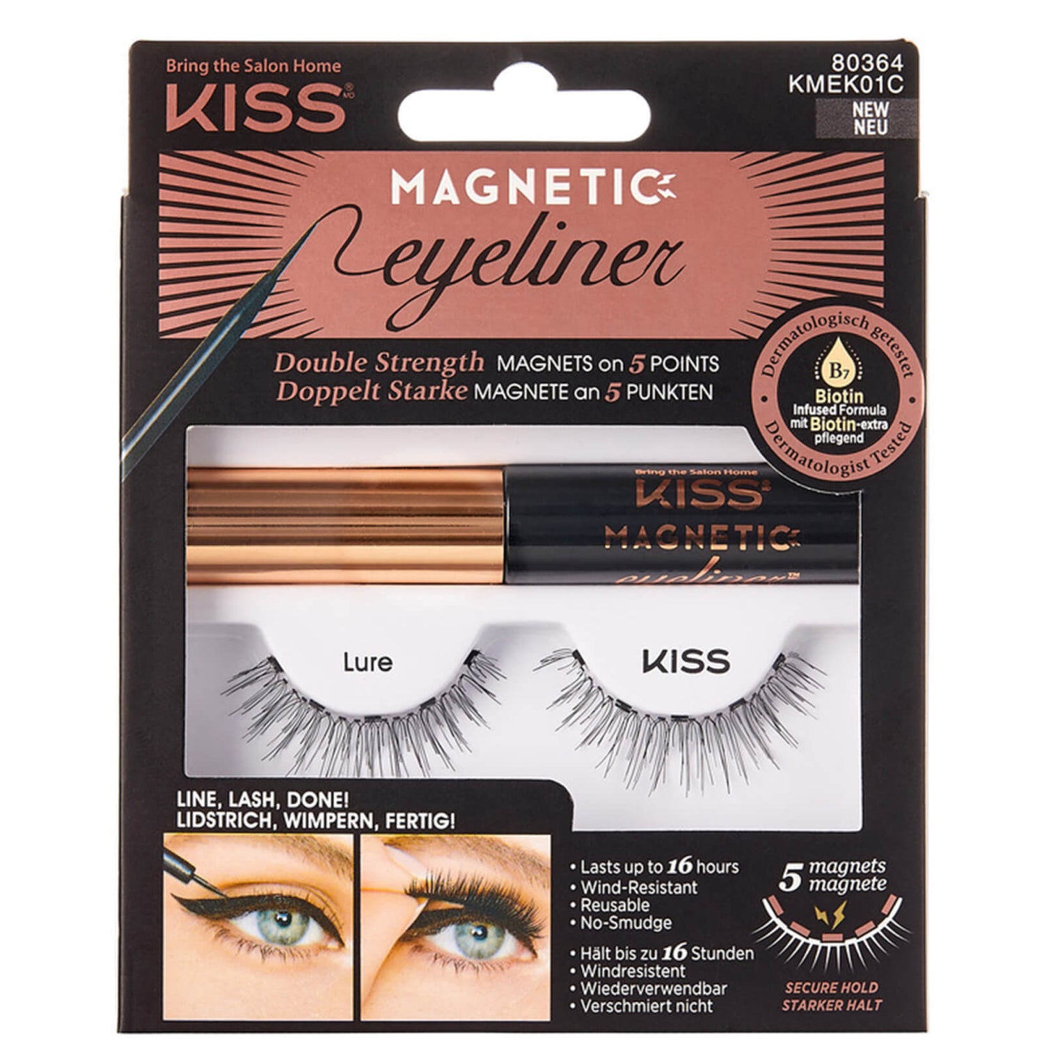 Kiss Eyeliner/Eyelash Kit 01 Lure LOOKFANTASTIC