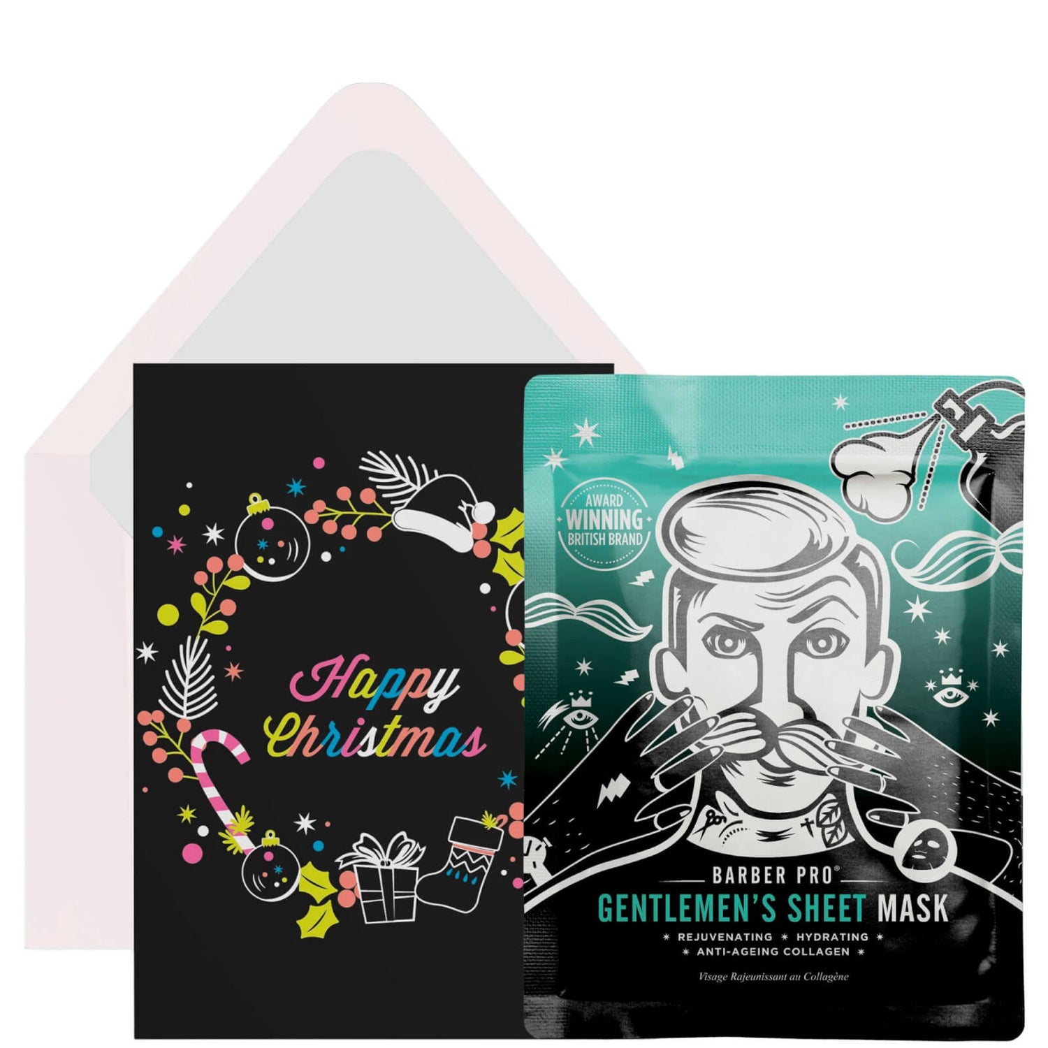 BARBER PRO Christmask Card with Gentleman's Face Mask 23ml