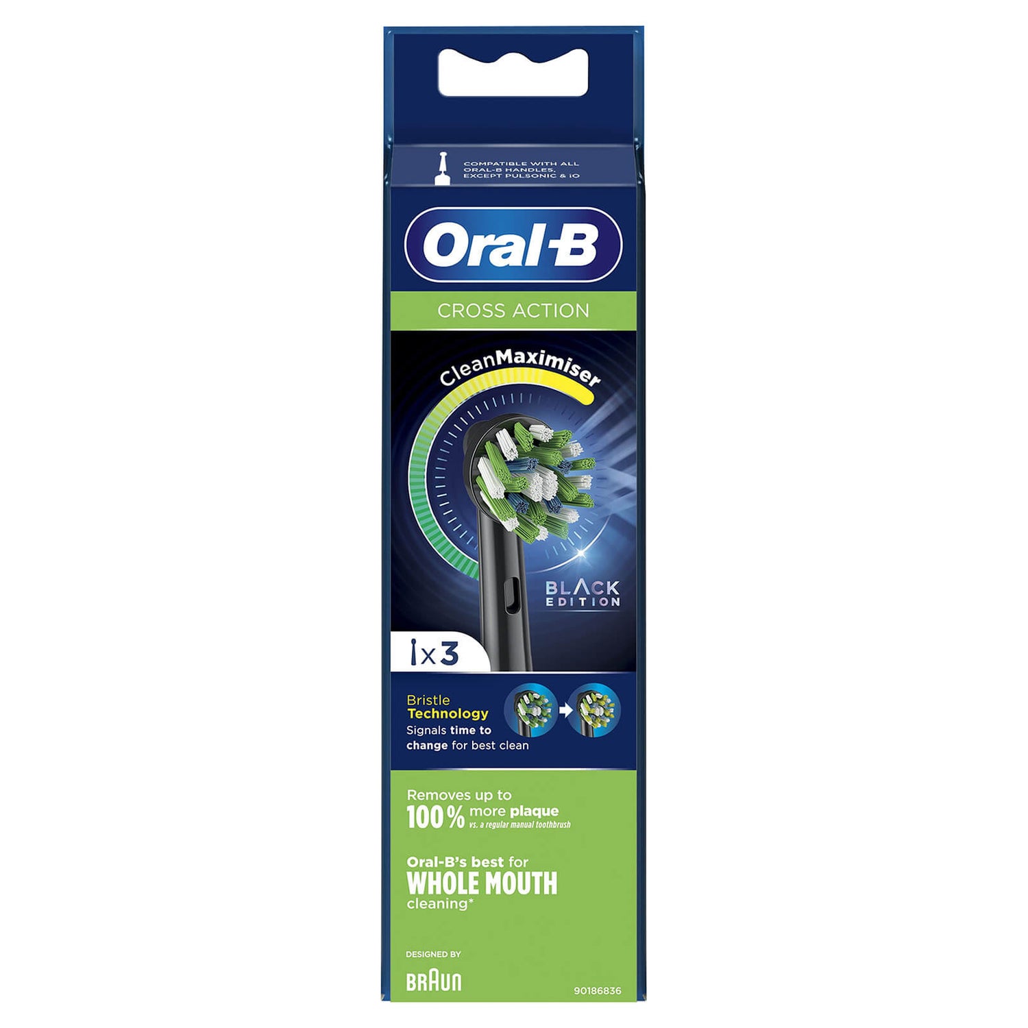 OralB Pro Cross Action Zwart Opzetborstels 3 Stuks OralB NL