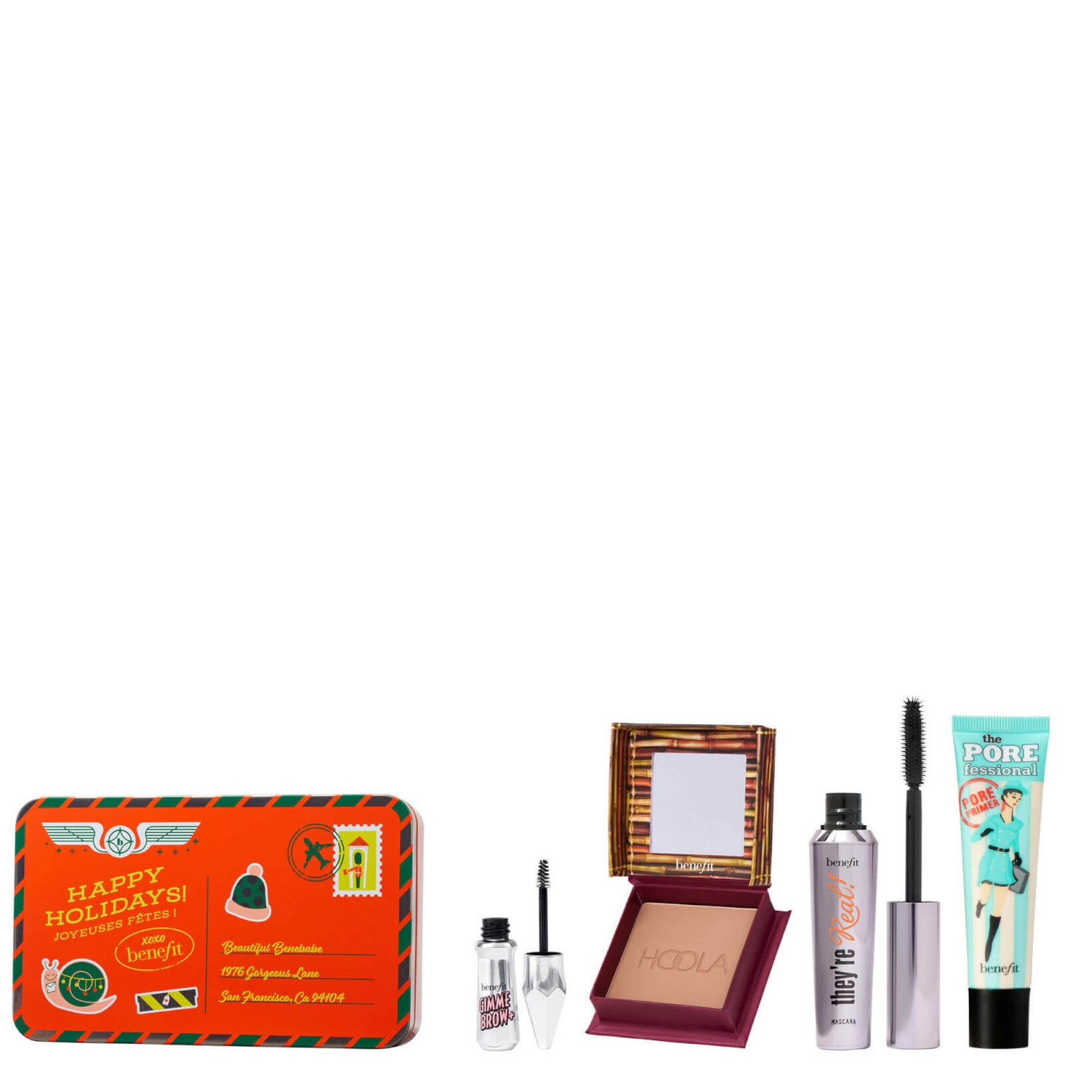 benefit Totally Glam Telegram Bronzer, Eyebrow Gel, Mascara and Primer