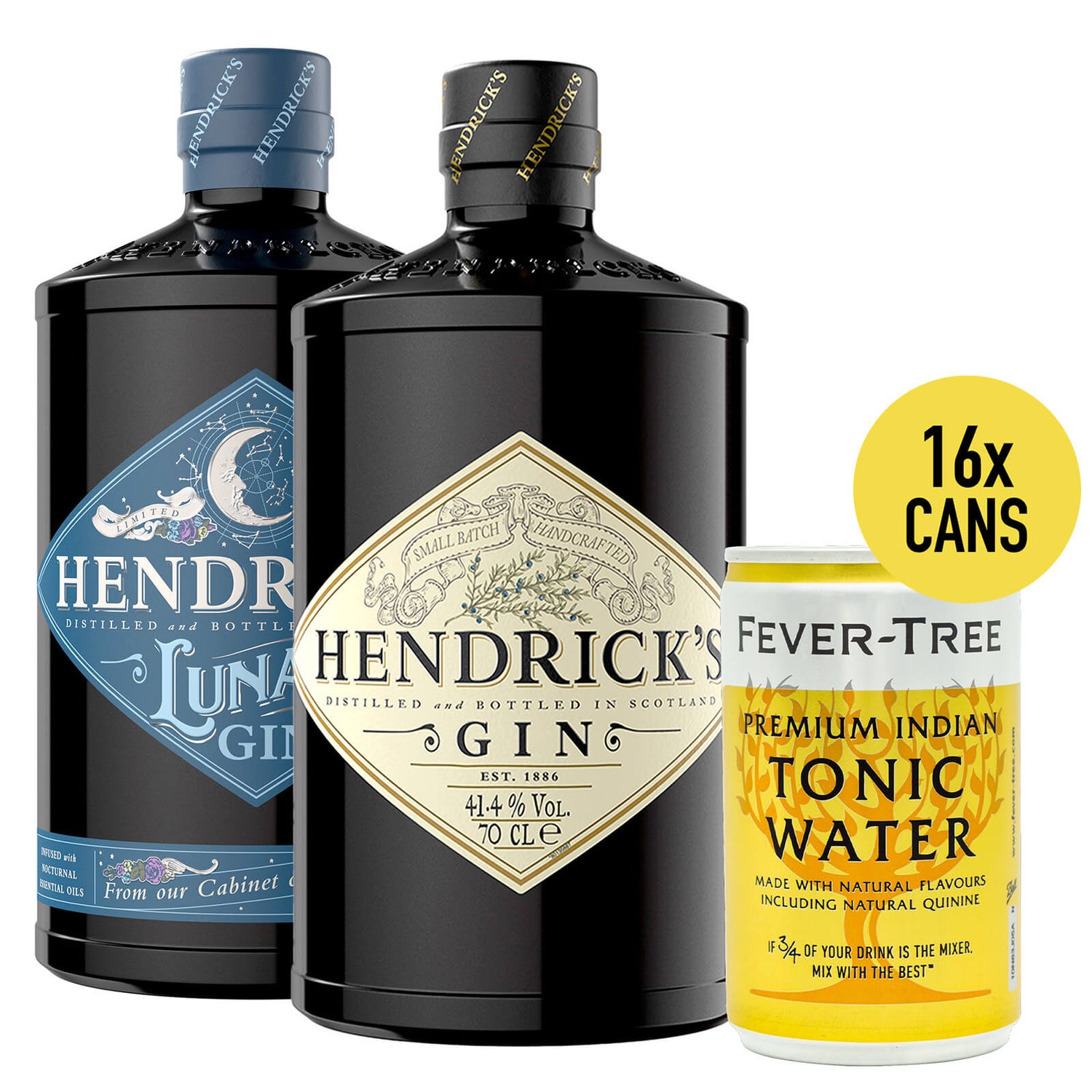 Hendrick's Lunar Gin Duo & 16 Fever Tree Tonic Bundle Clink*