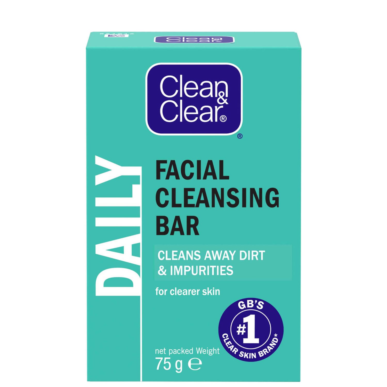 Clean & Clear Facial Cleansing Bar 75g LOOKFANTASTIC