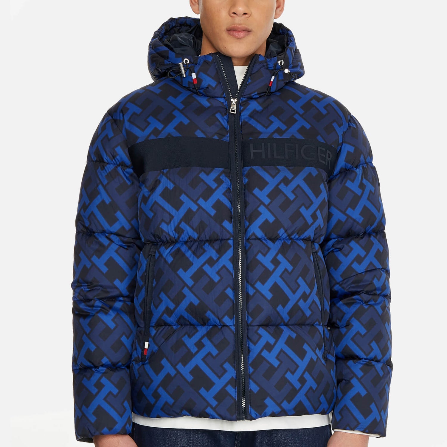 Tommy Hilfiger Monogram Quilted Shell Puffer Jacket