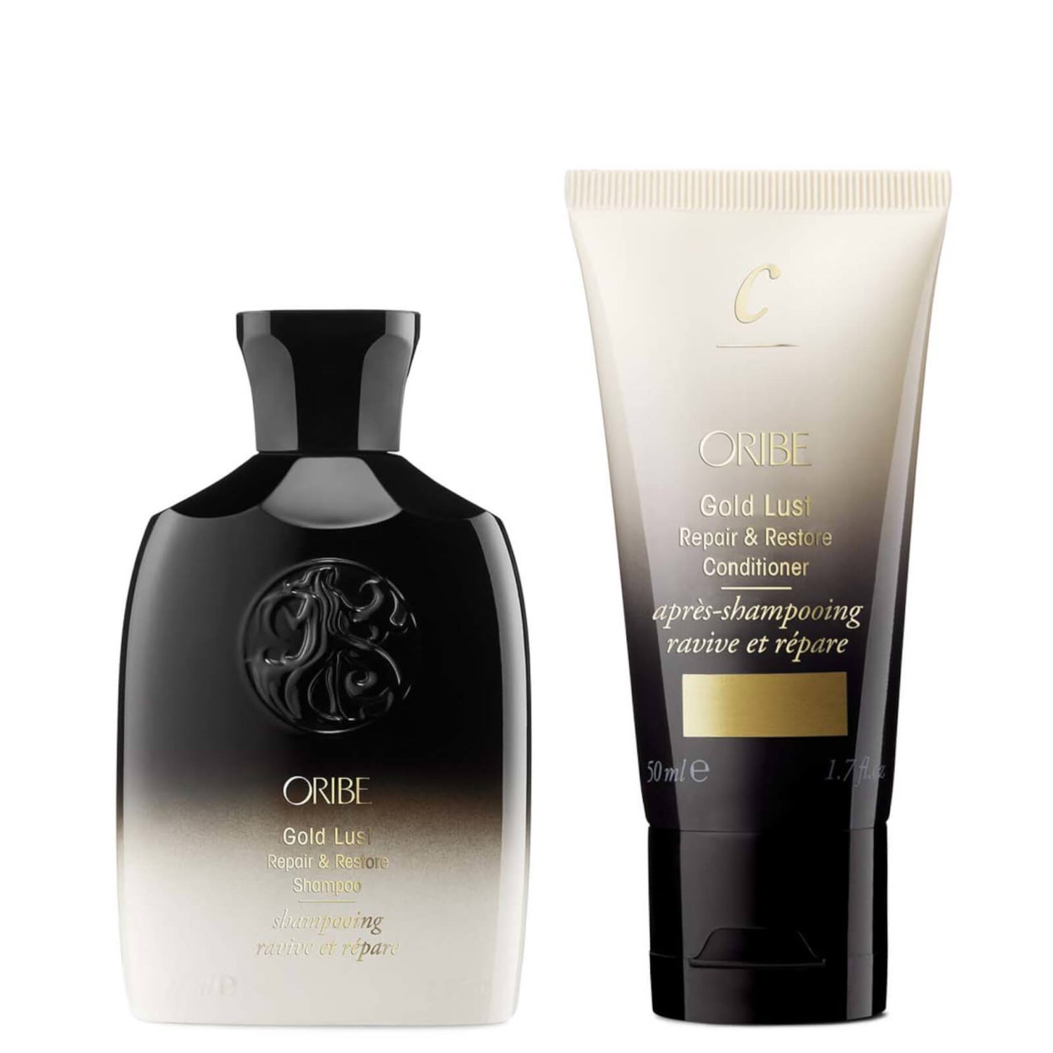 Oribe Gold Lust Repair and Restore Shampoo and Conditioner Travel
