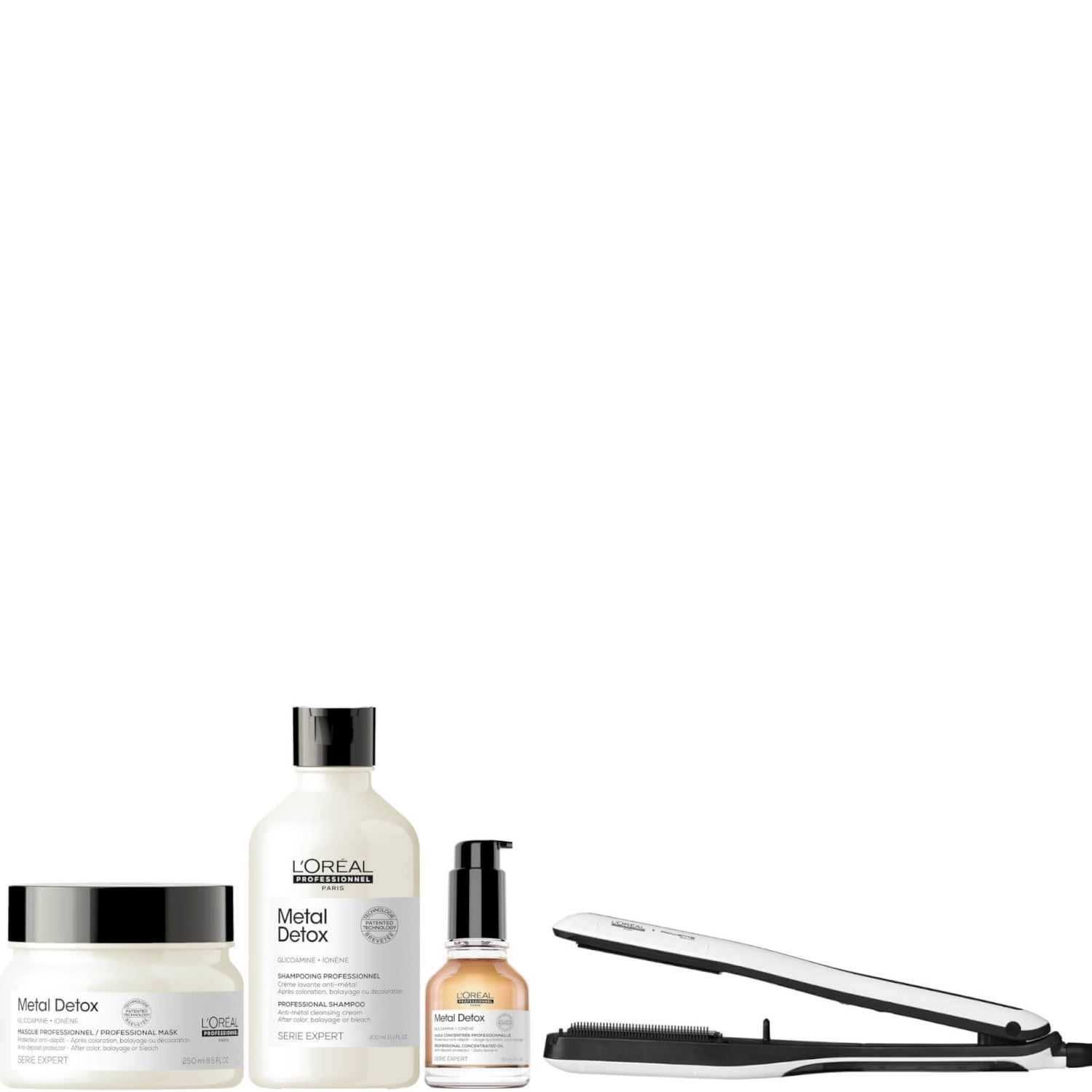 L'Oréal Professionnel Metal Detox Geschenkset – Antimetall-Routine Für Geschädigtes Haar (Shampoo + Maske + Öl)