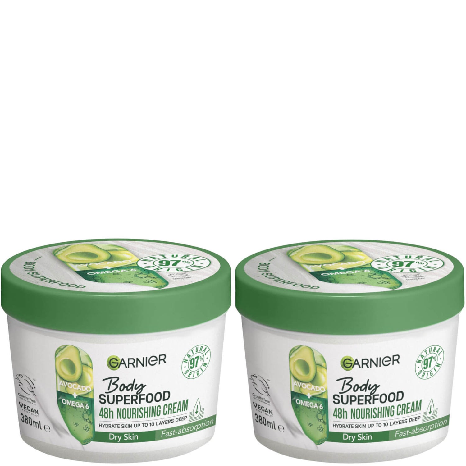 Garnier Body Superfood, Nourishing Body Cream Duos LOOKFANTASTIC