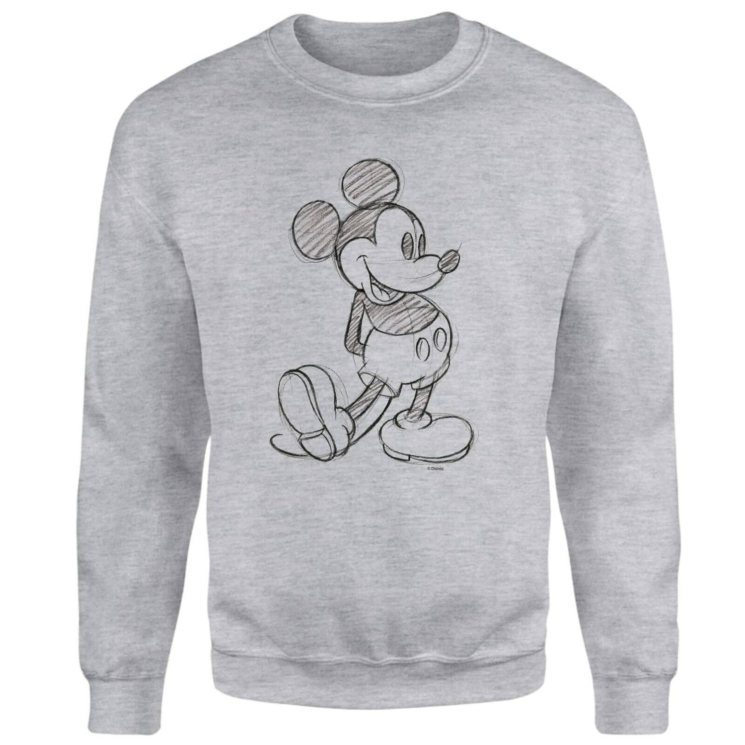 Disney Mickey Mouse Sketch Sweatshirt Grey Clothing Zavvi UK