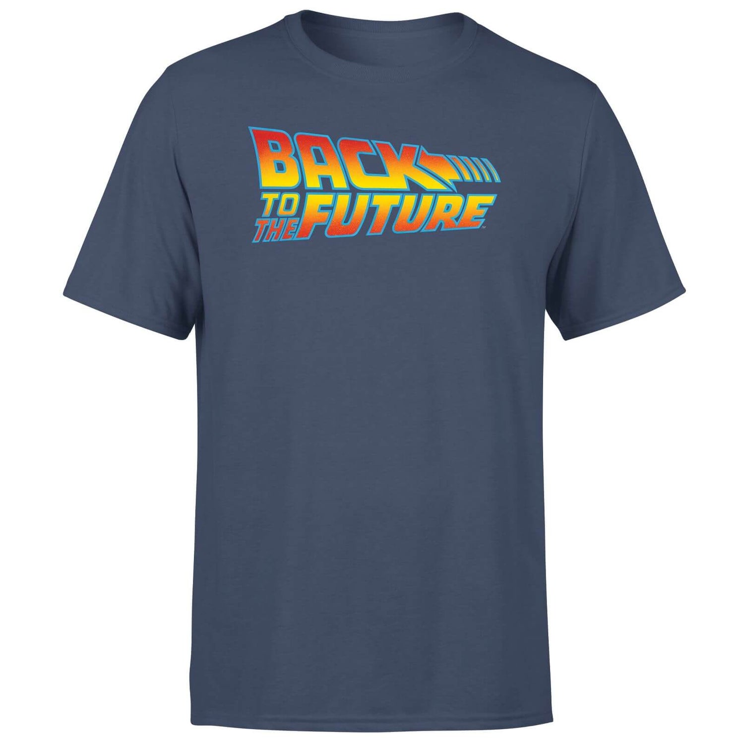 Back To The Future Classic Logo Men's T-Shirt - Navy Clothing - Zavvi UK