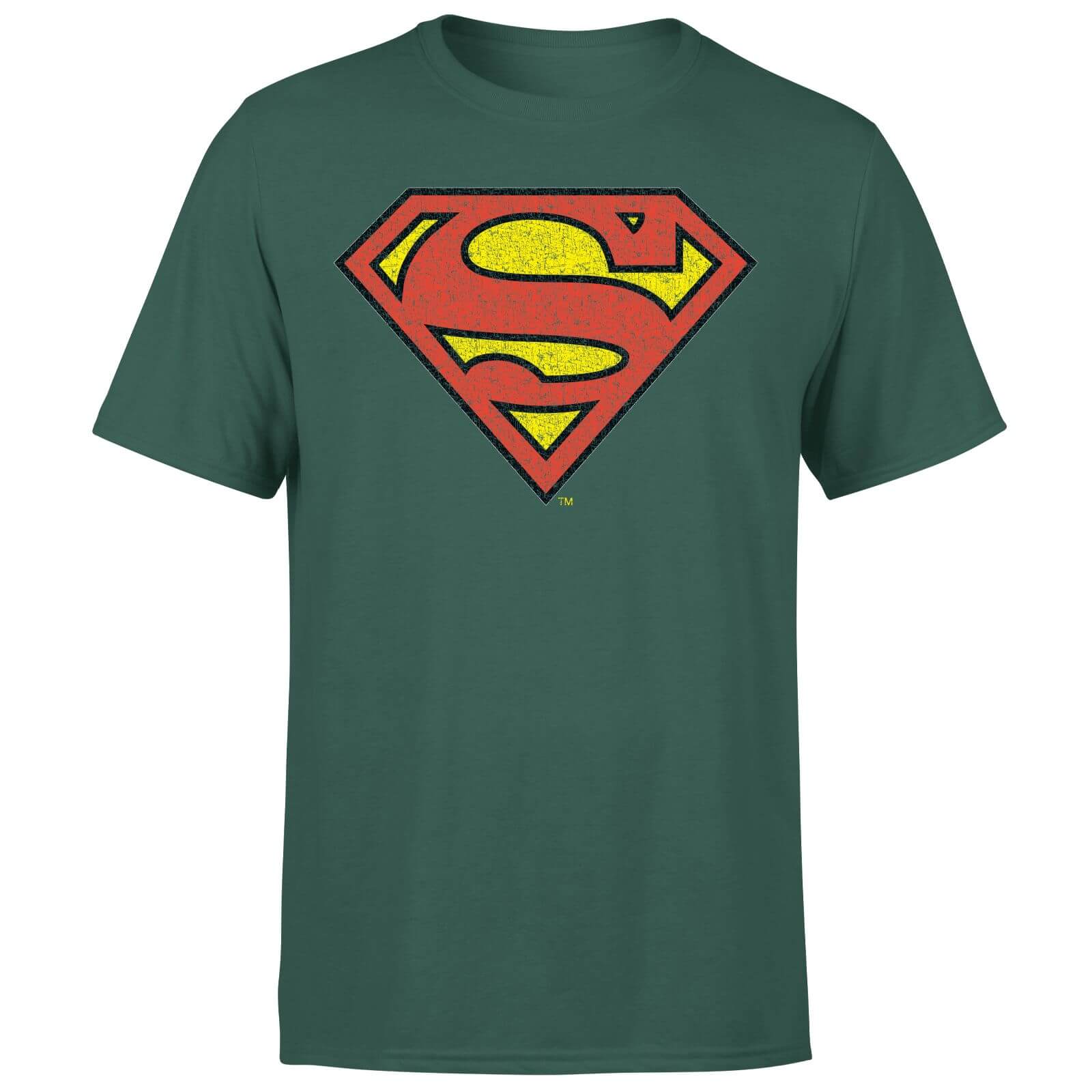 Official Superman Crackle Logo Men's T-Shirt - Green Clothing - Zavvi UK