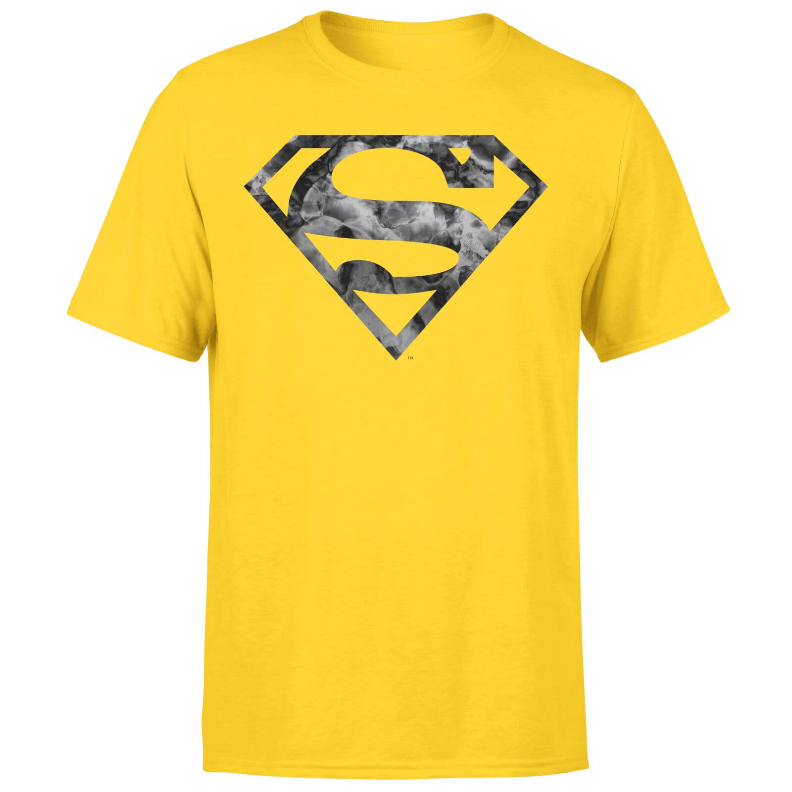 Marble Superman Logo Men's T-Shirt - Yellow Clothing - Zavvi UK