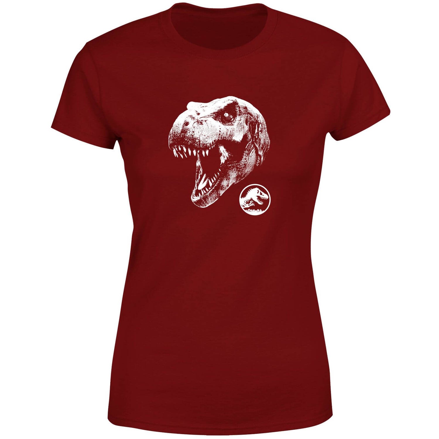 Jurassic Park T Rex Womens T Shirt Burgundy Clothing Zavvi Uk 3124