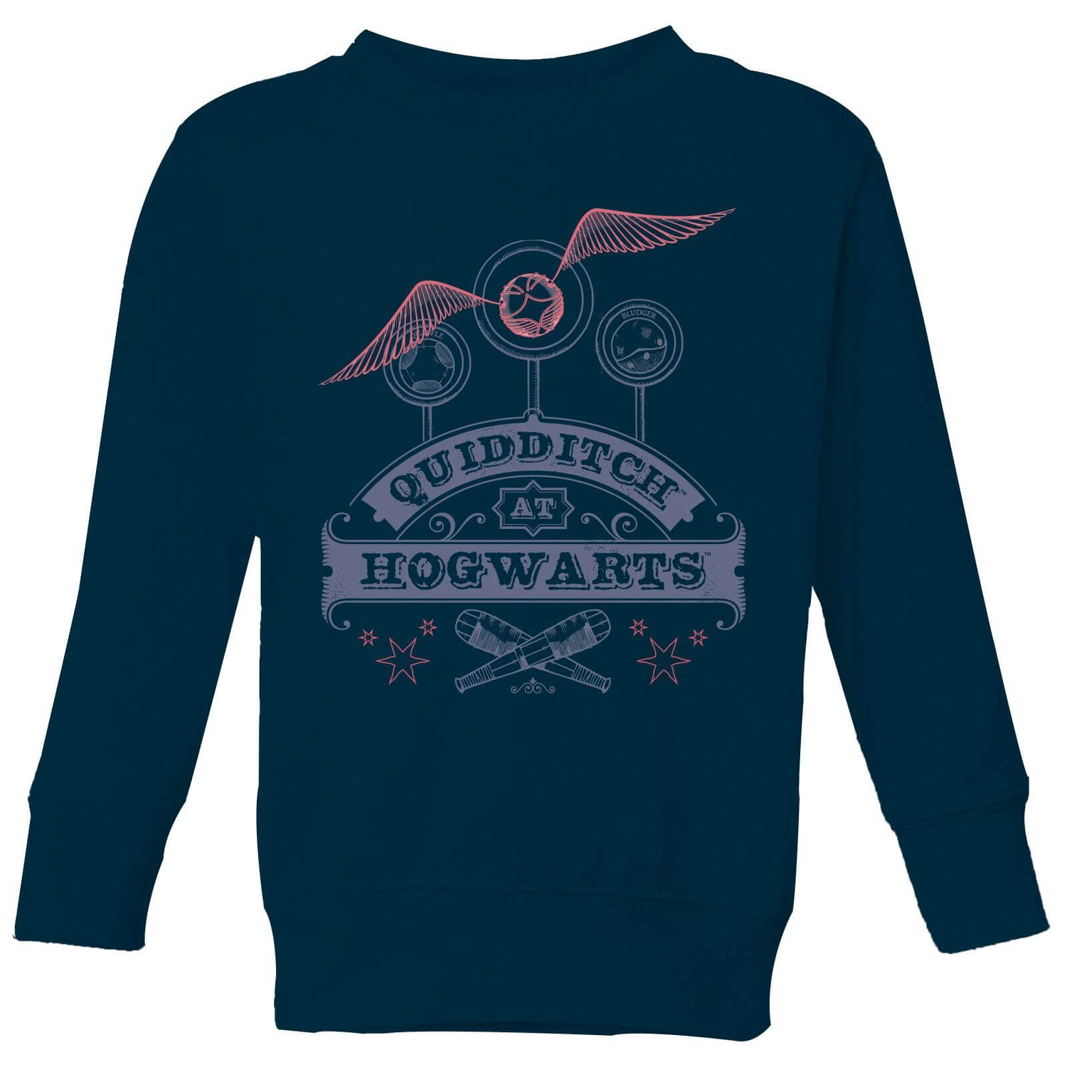 Harry Potter Hogwarts Crest Kids T-Shirt - Officially Licensed, Navy Blue, Size 7-8 Years
