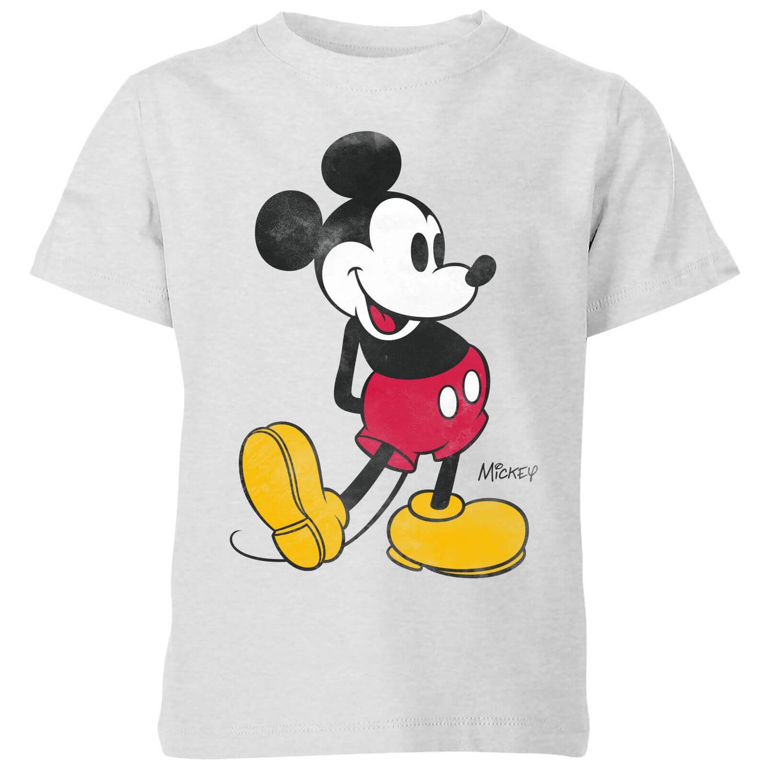 Disney Mickey Mouse Classic Kick Kids' T-Shirt - Grey Clothing - Zavvi UK