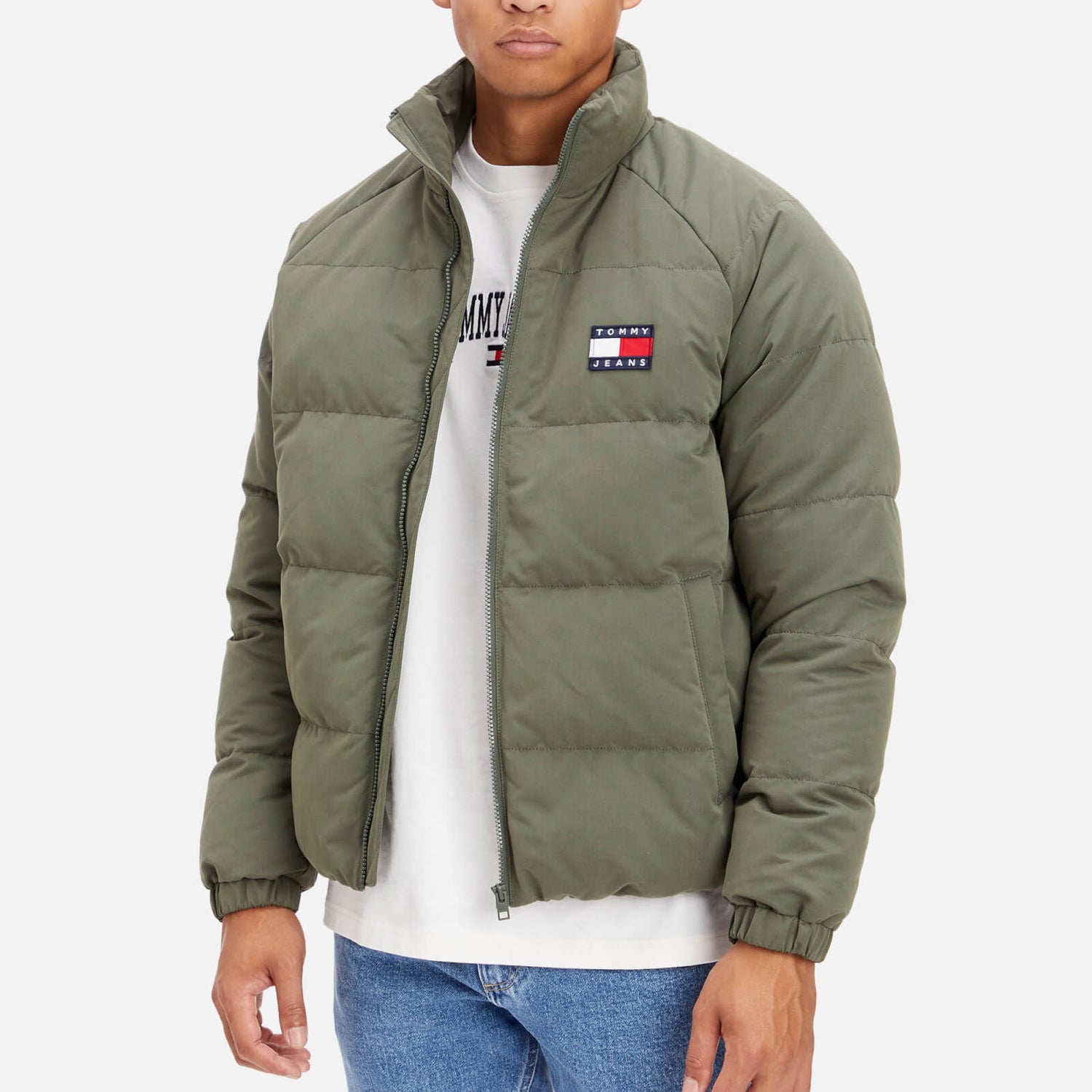 Tommy Jeans Logo-Print Quilted Shell Puffer Jacket | TheHut.com