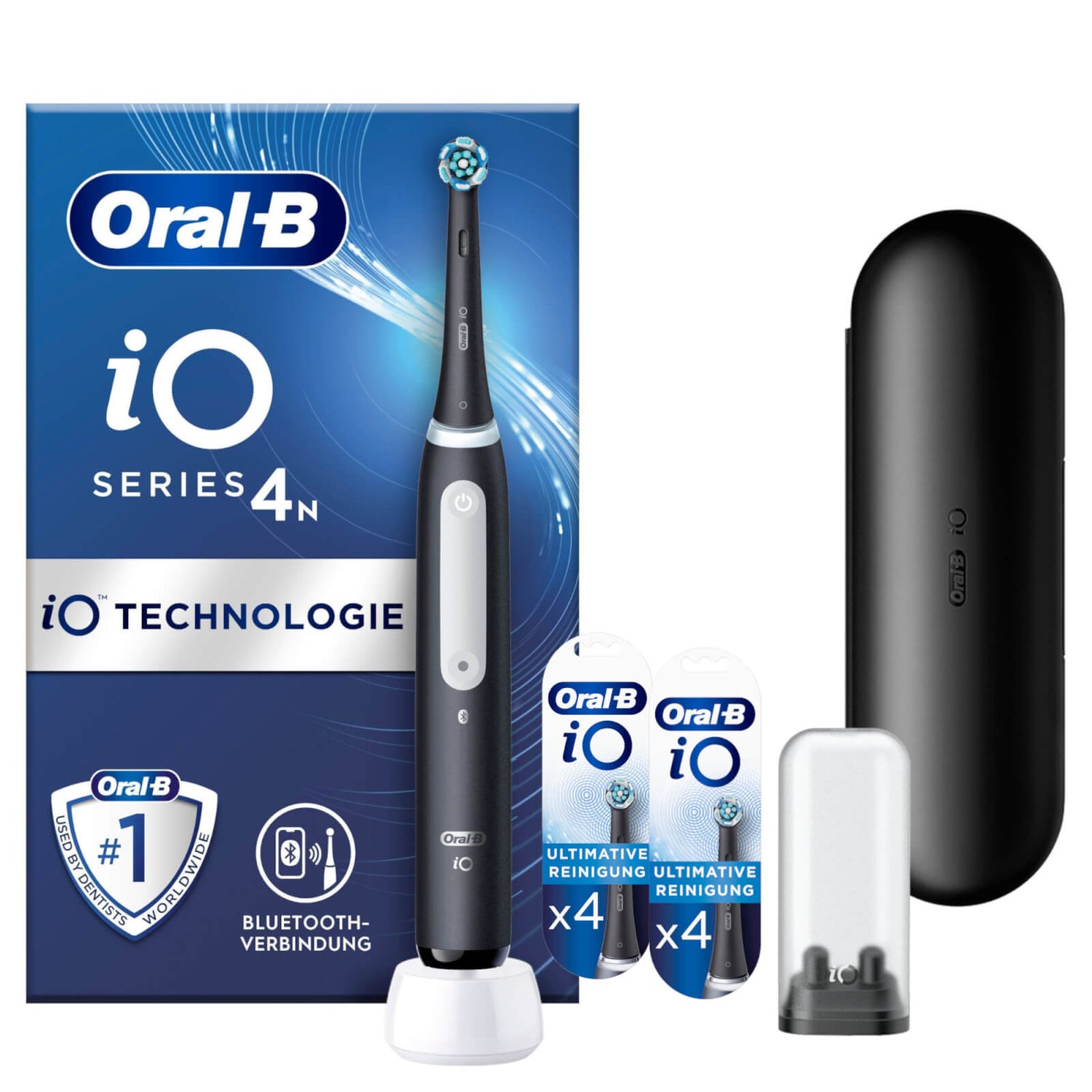 Oral-B IO Series 4 Elektrische Zahnbürste, Reiseetui, Matt Black | Oral ...