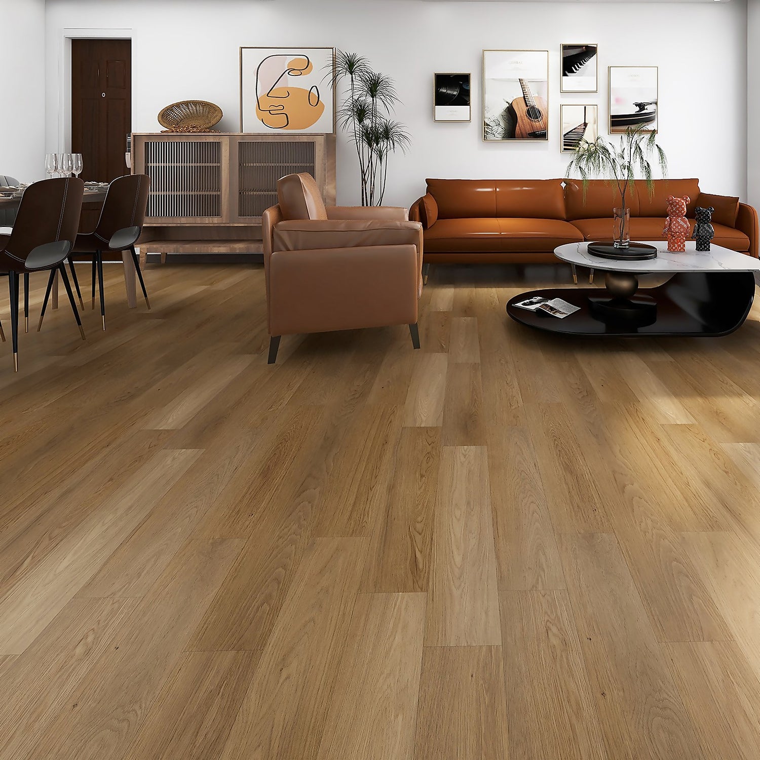 Homebase Floor Tiles Wood Effect Floor Roma