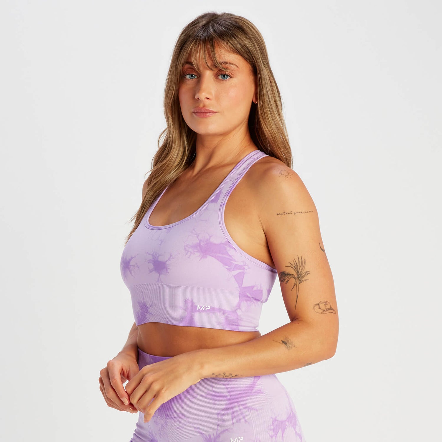 MP Women's Shape Seamless Sports Bra Purple Tie Dye MYPROTEIN™