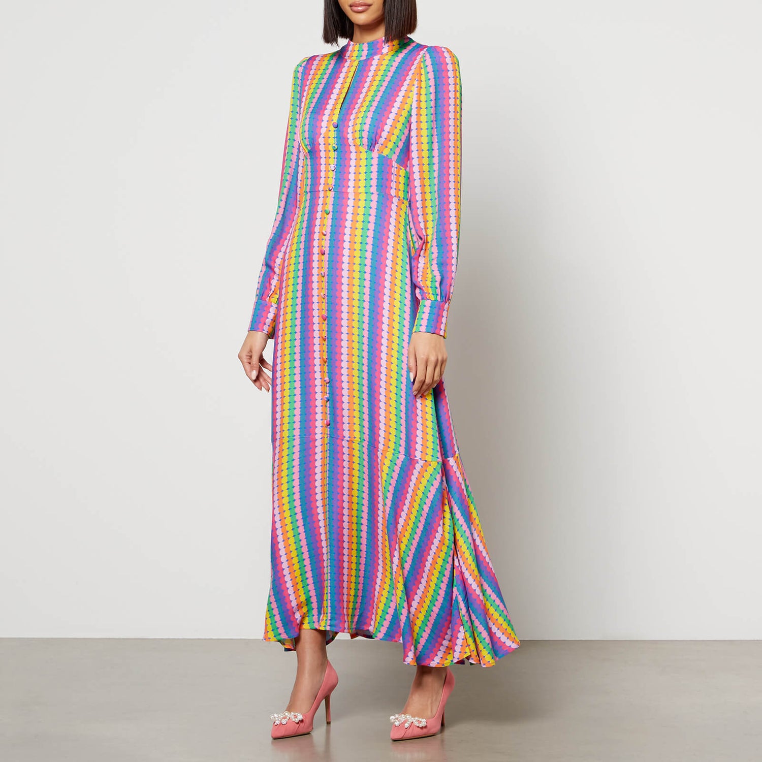 Olivia Rubin Agnes Striped Satin Dress | TheHut.com