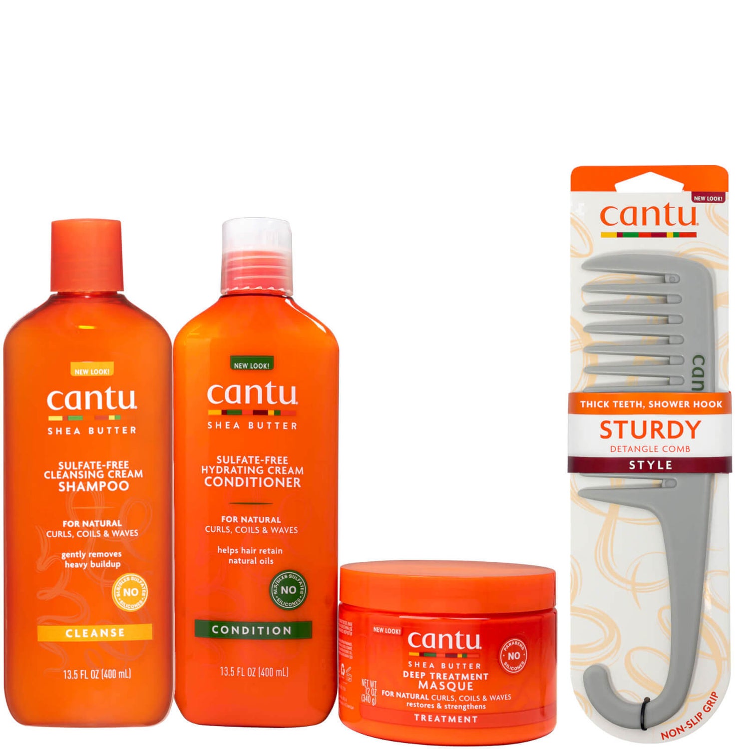 Cantu Wash Day Essentials Bundle (Worth £27.00) LOOKFANTASTIC