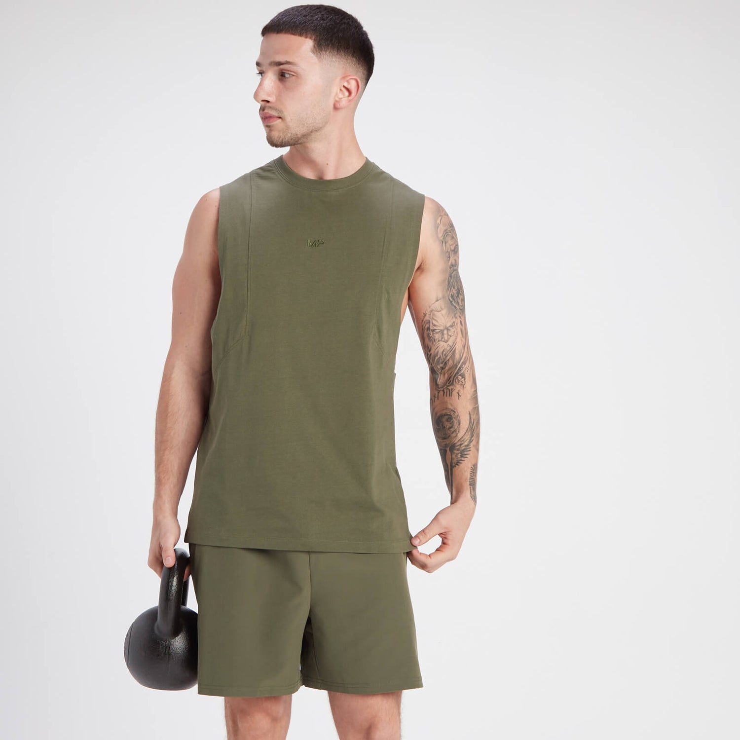MP Men's Adapt Drop Armhole Tank Top - Olive | MYPROTEIN™