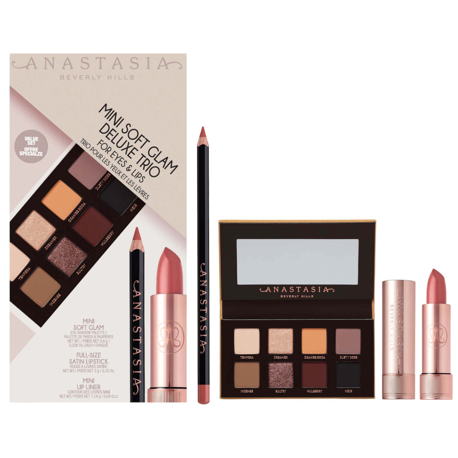Anastasia Beverly Hills Mini Soft Glam Trio Set LOOKFANTASTIC