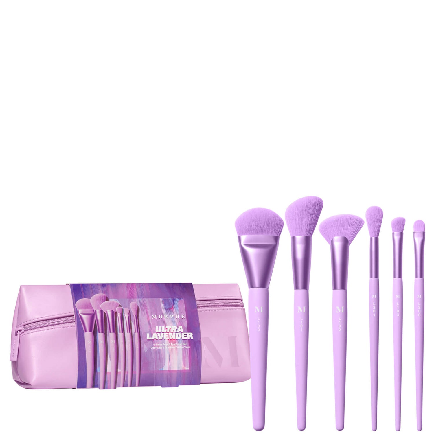 Morphe Ultralavender 6Piece Face and Eye Brush Set Lookfantastic UAE