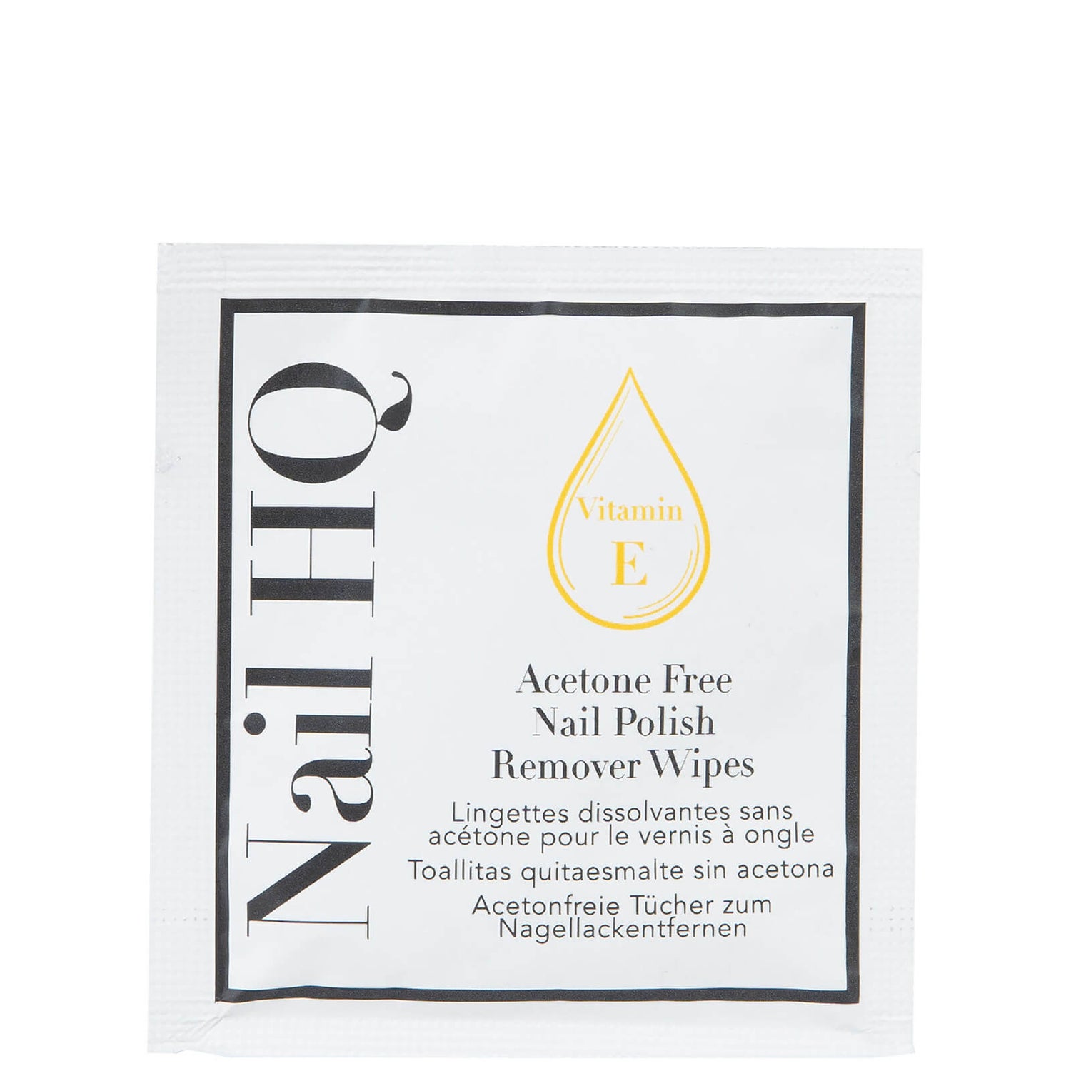 Nail HQ Acetone Free Polish Remover Wipes Pack of 10 LOOKFANTASTIC