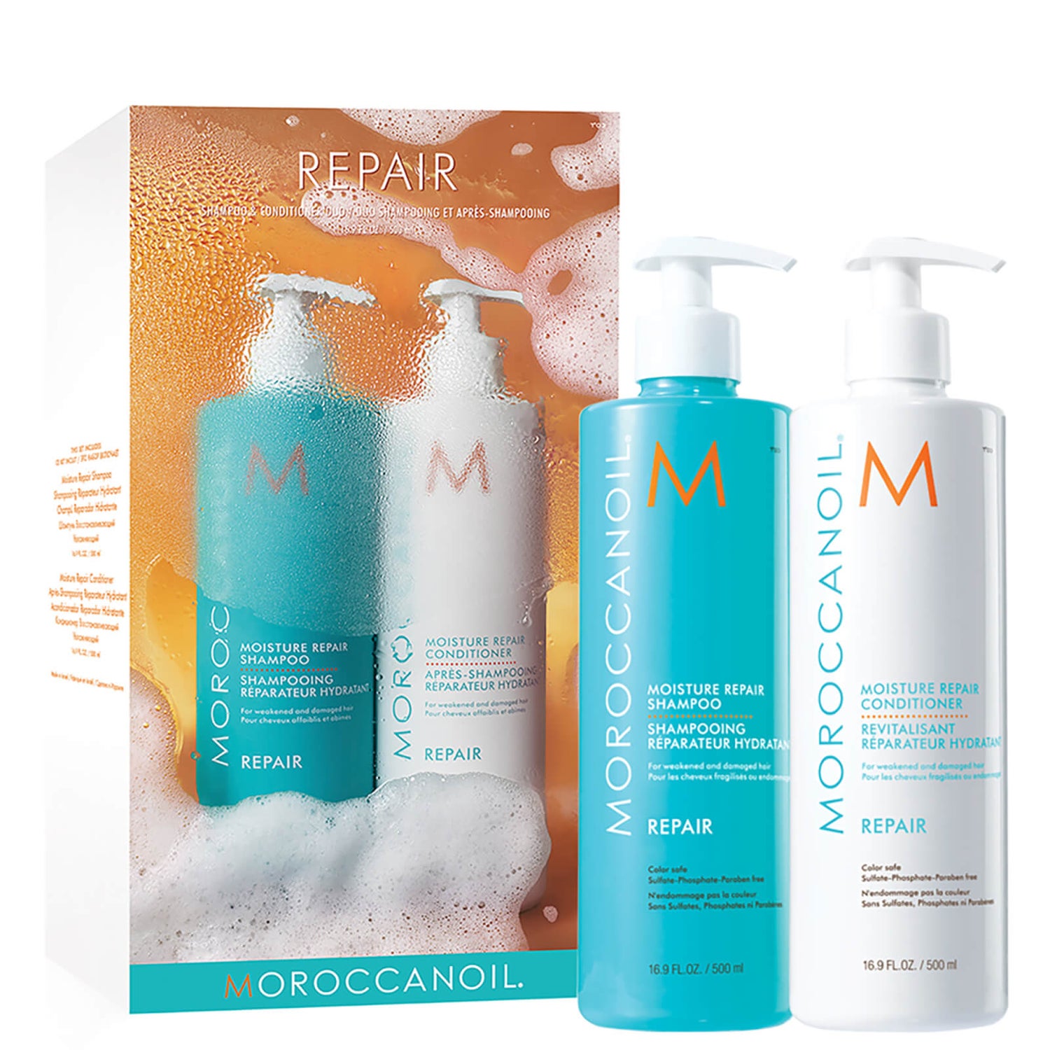 Moroccanoil Moisture Repair Shampoo and Conditioner 500ml Duo