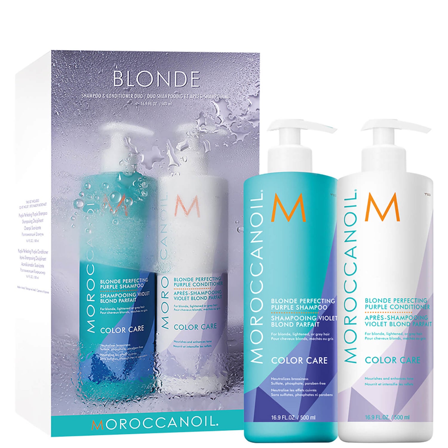Moroccanoil Blonde Shampoo and Conditioner 500ml Duo Lookfantastic UAE