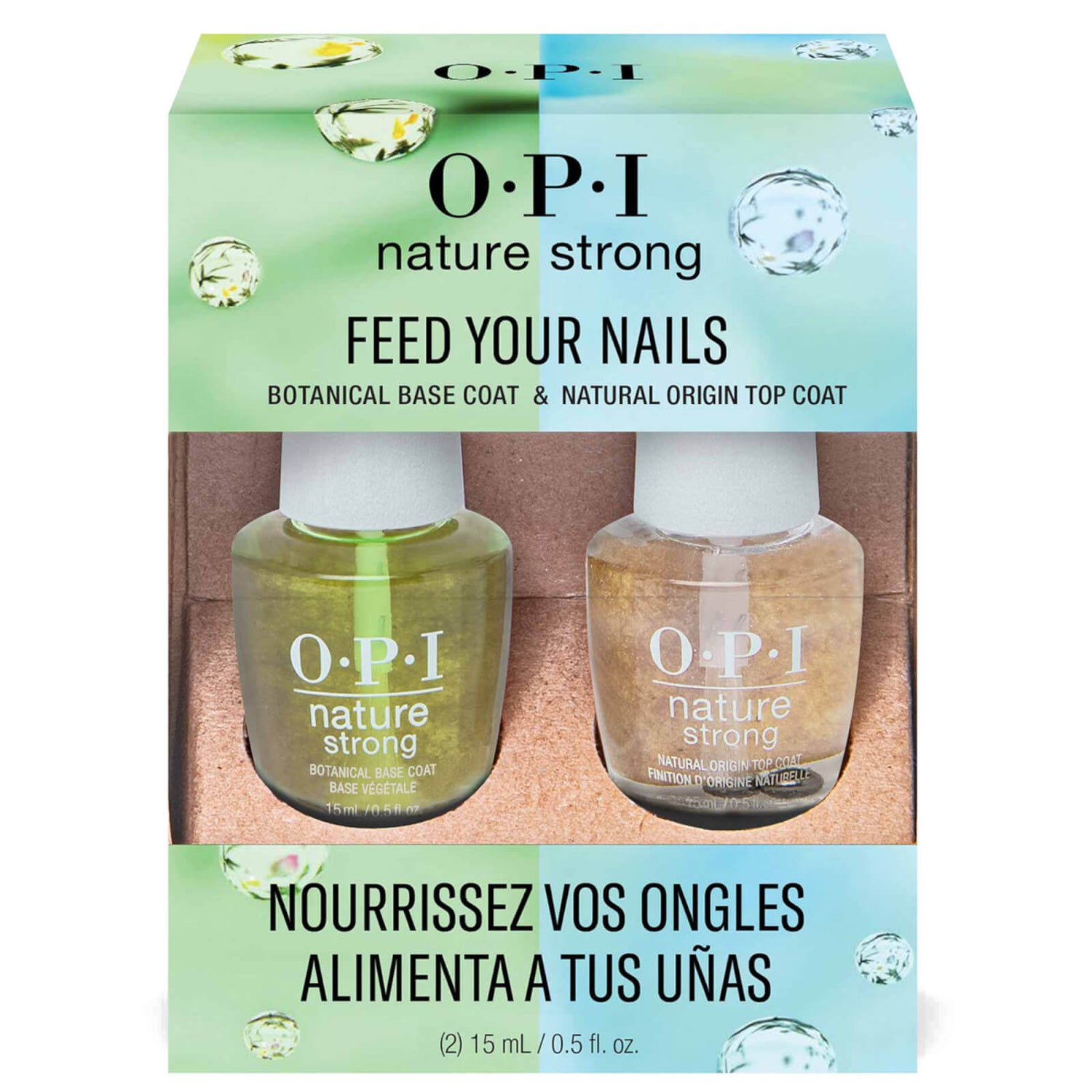 OPI Nature Strong Natural Vegan Nail Polish Base and Top Duo Pack