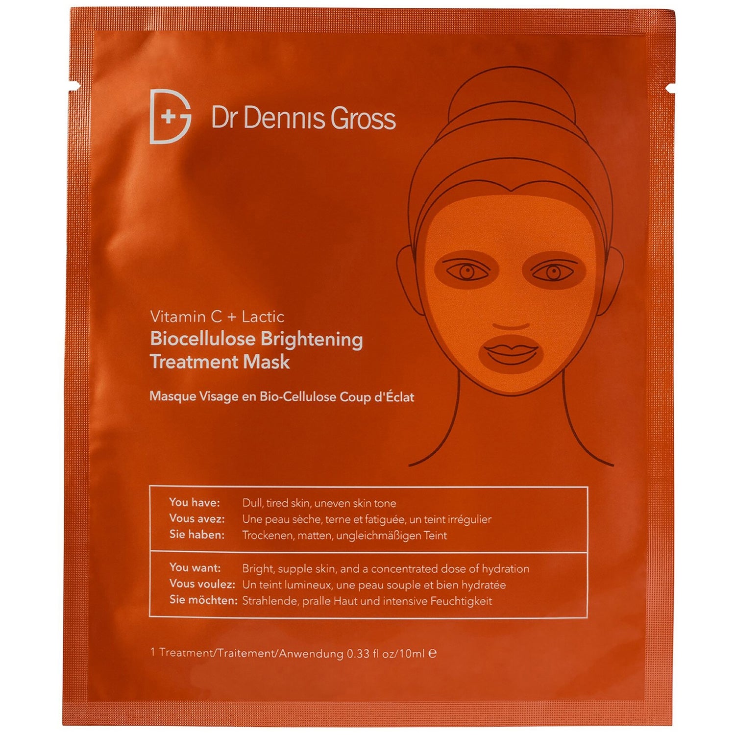 Dr Dennis Gross Skincare Vitamin C and Lactic Biocellulose Brightening ...