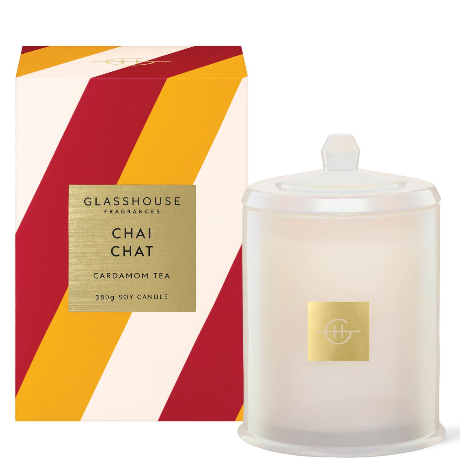 Glasshouse Fragrances Chai Chat Candle 380g LOOKFANTASTIC AU