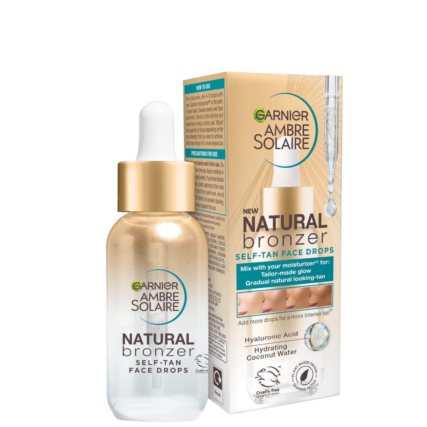 Garnier Ambre Solaire Natural Bronzer SelfTan Face Drops 30ml