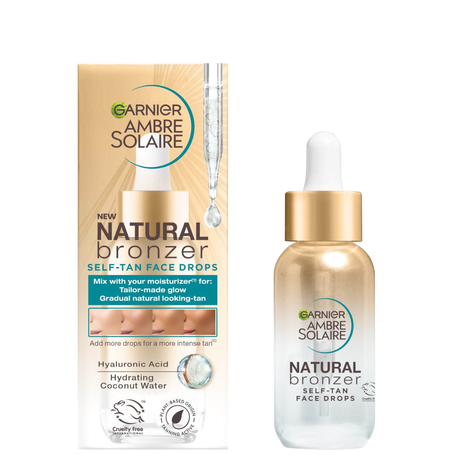 Garnier Ambre Solaire Natural Bronzer SelfTan Face Drops 30ml