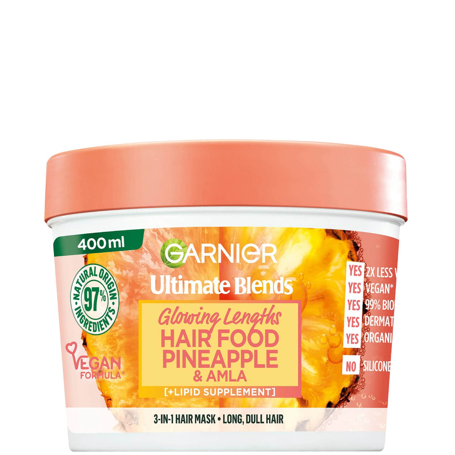 Garnier Ultimate Blends Glowing Lengths Pineapple and Amla Hair Food 3