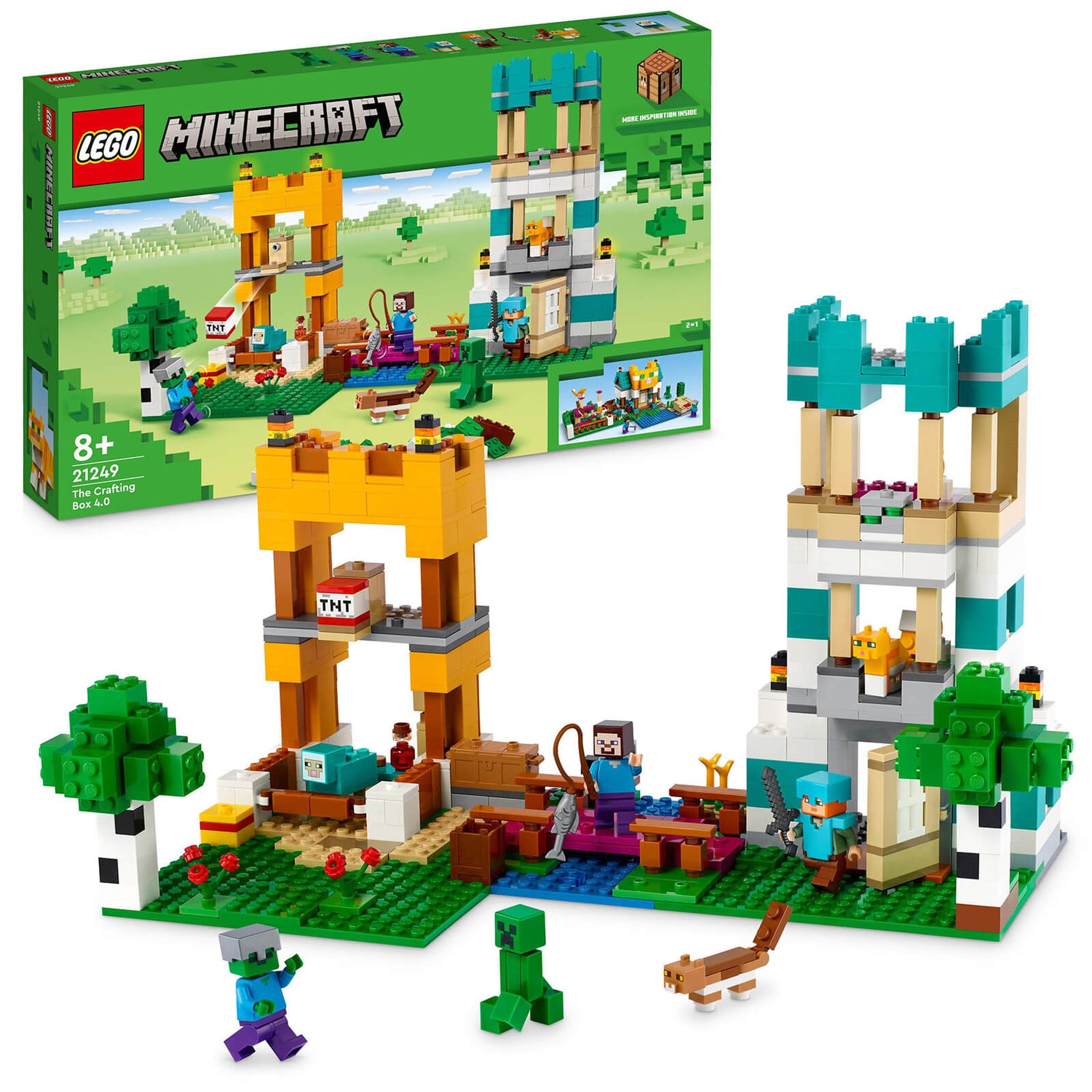 LEGO Minecraft The Crafting Box 4.0 2in1 Set 21249 Toys - Zavvi UK