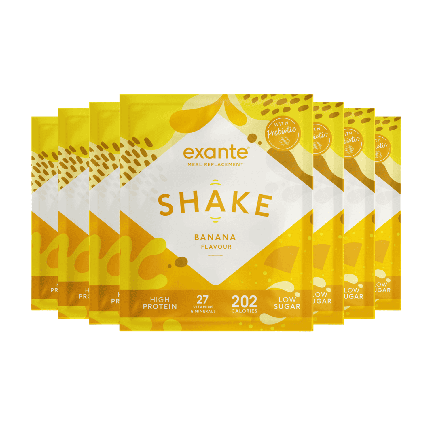 Banana Flavour Low Sugar Meal Replacement Shake (Box of 7) Exante UK