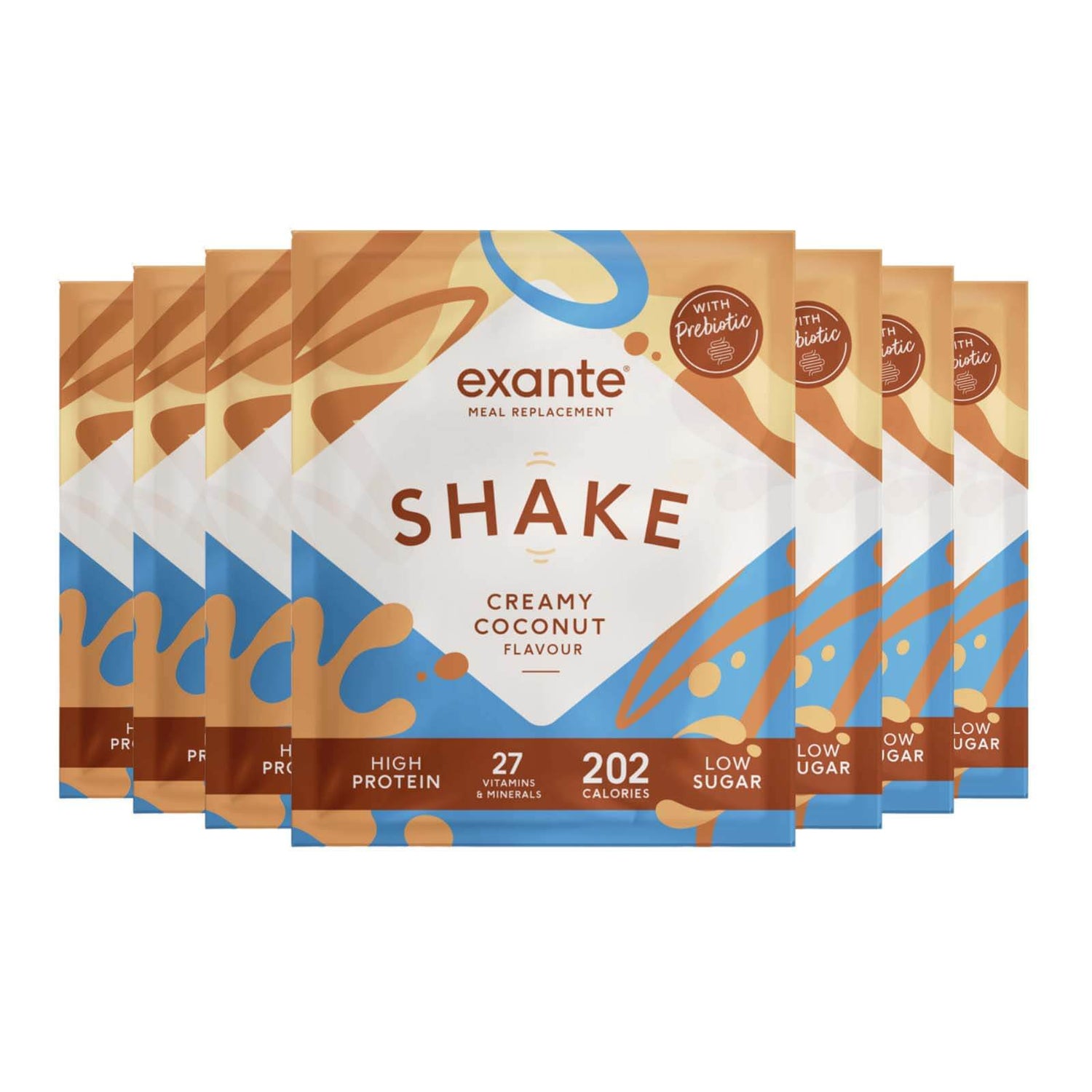 Coconut Flavour Low Sugar Meal Replacement Shake (Box of 7) Exante UK
