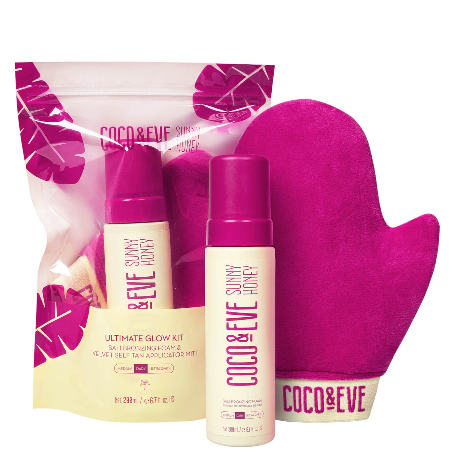 Coco & Eve Ultimate Glow Kit Dark (Worth £36.00) LOOKFANTASTIC